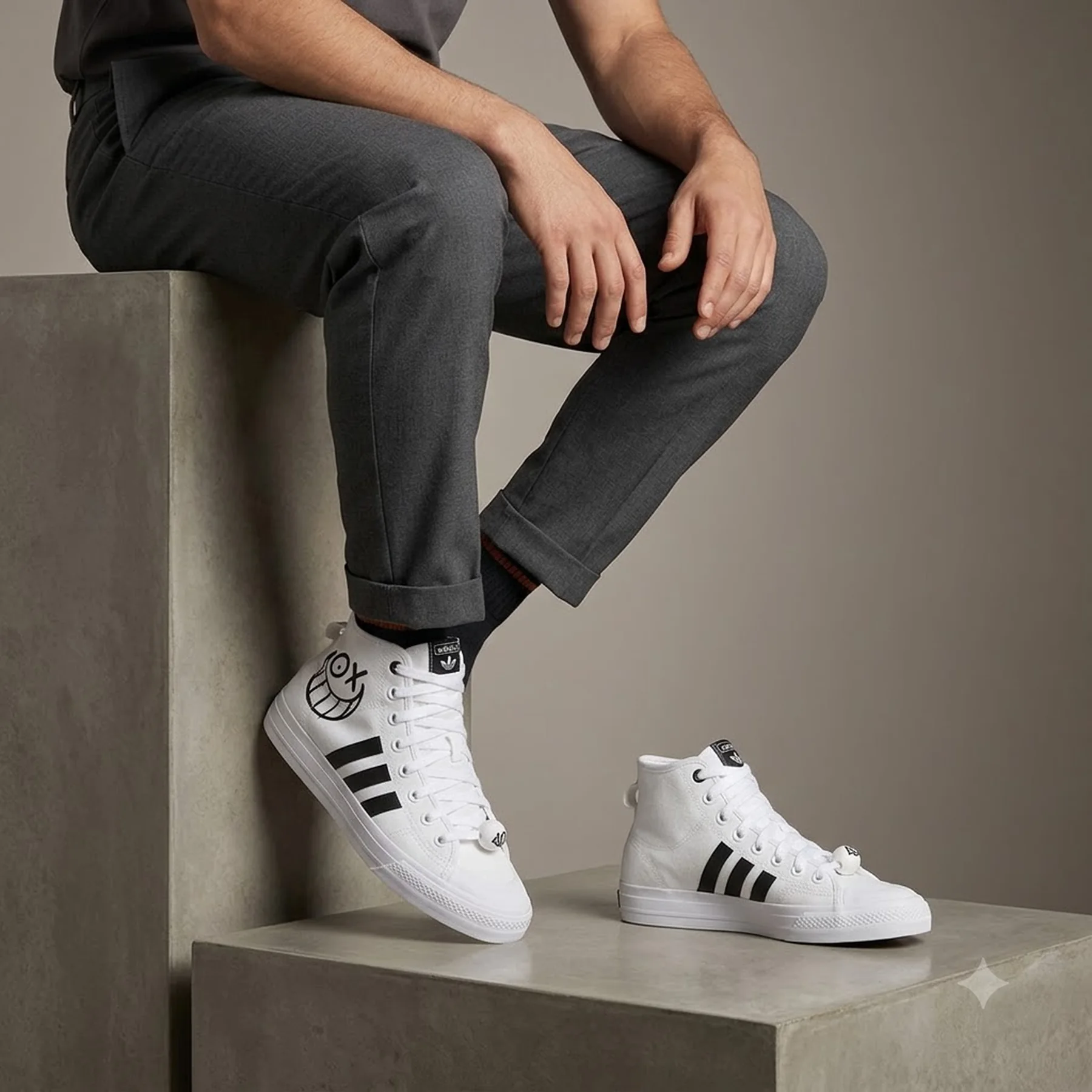 Кеди чоловічі Adidas Nizza High Rf X Andre Saraiva (HQ6861)