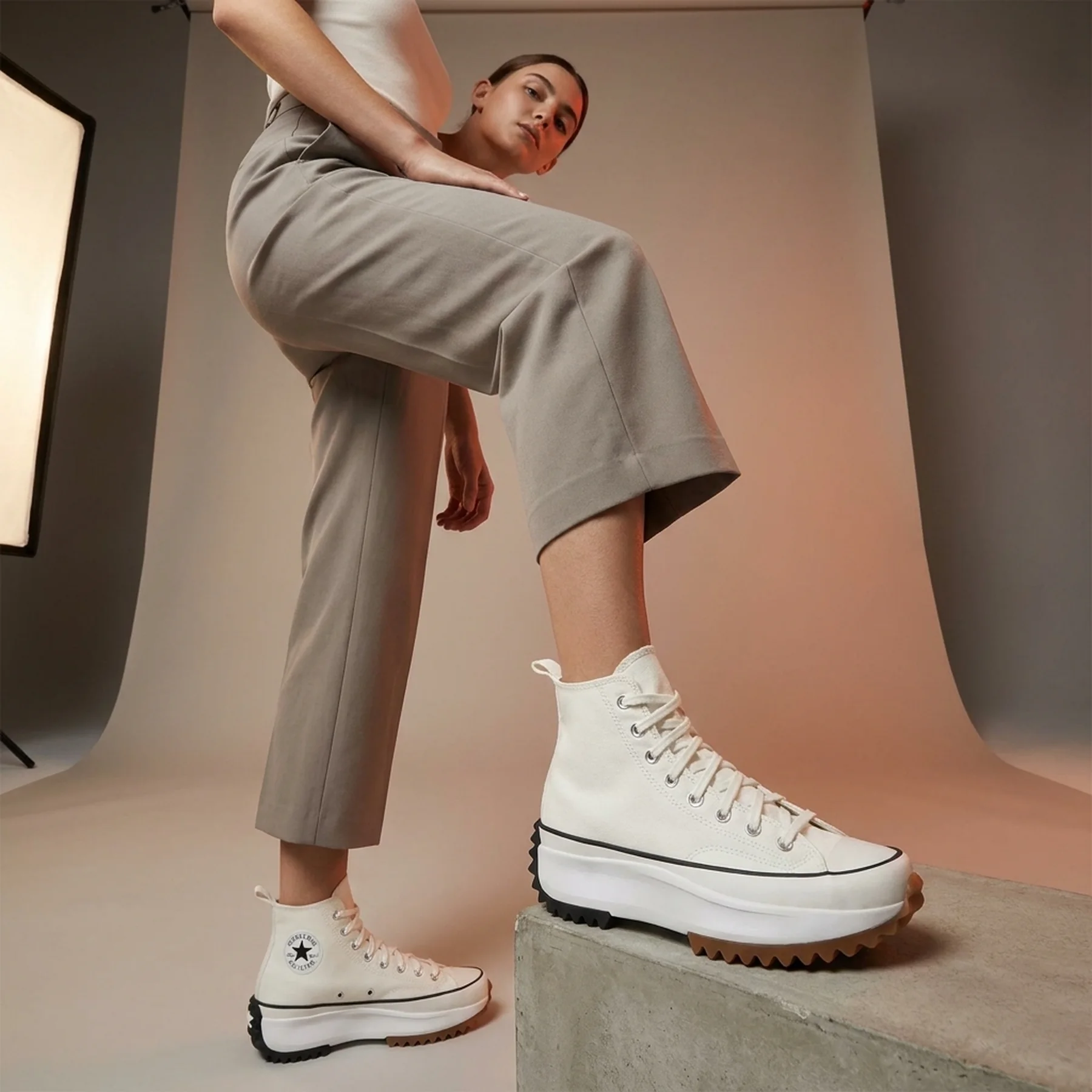 Кеди Converse Run Star Hike Lugged HI White