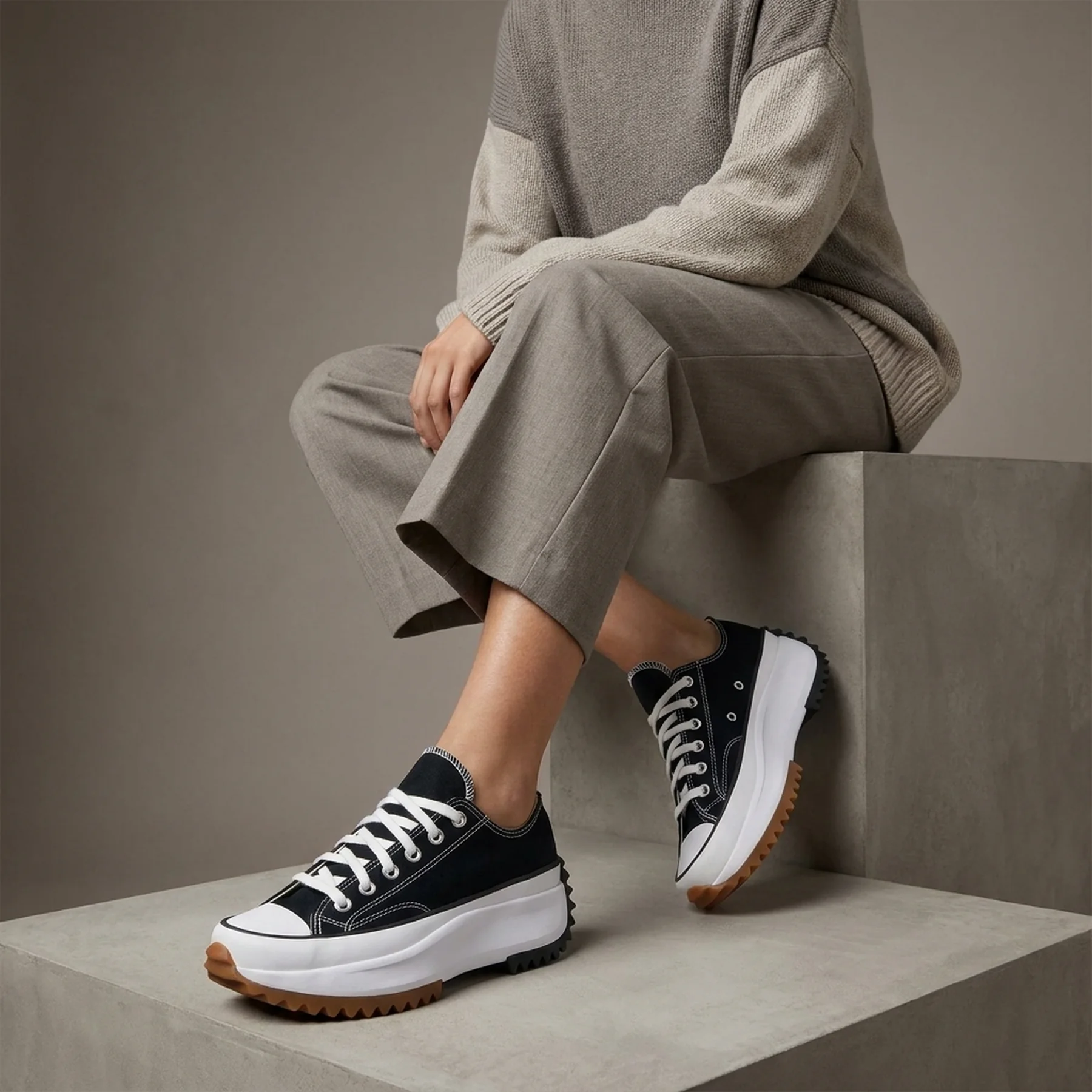 Кеди Converse Run Star Hike Platform OX Black