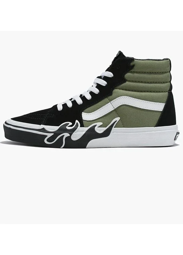 Кеди унісекс Vans Sk8-Hi Flame Shoe Black/Green (VN0005UJZBF)
