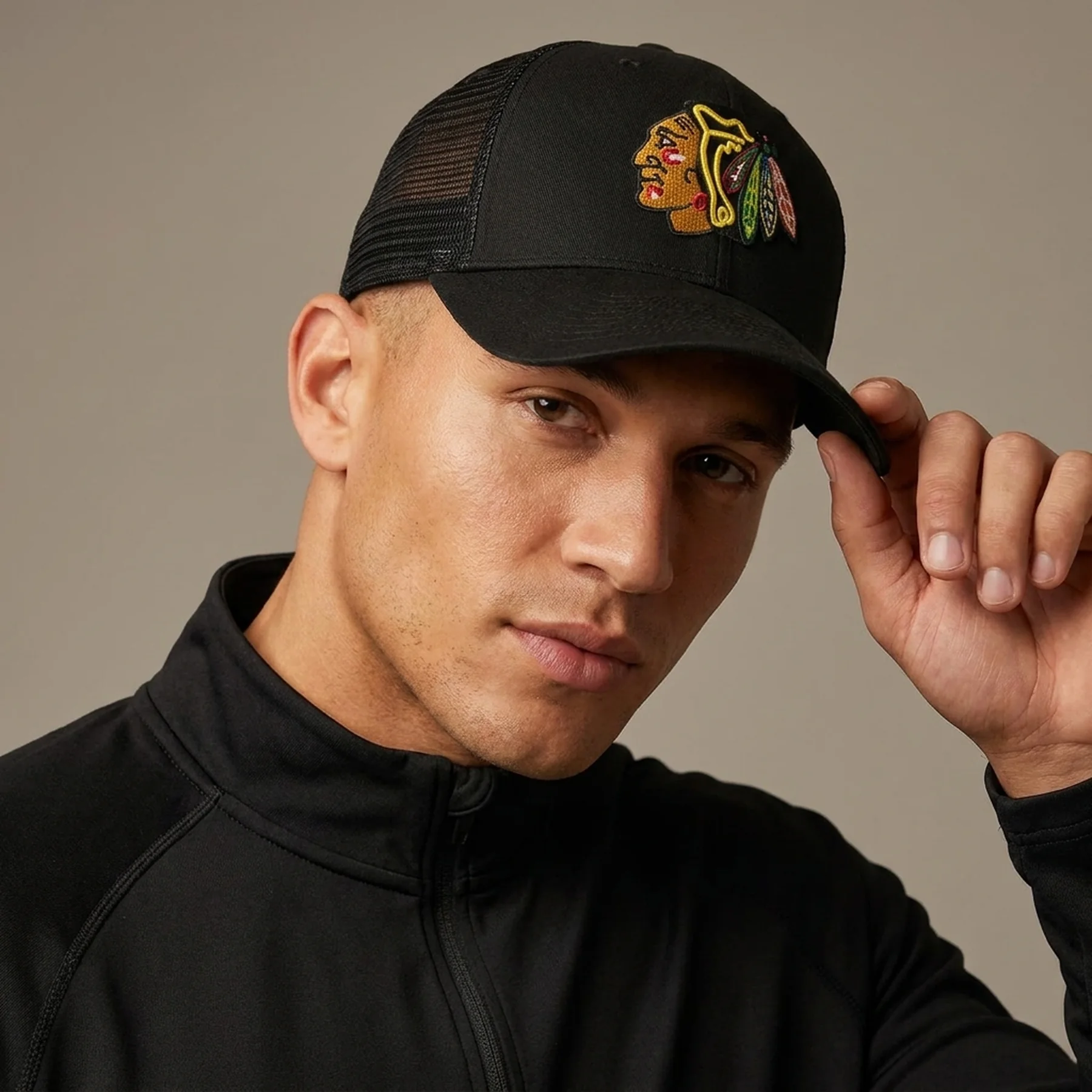 Бейсболка CHICAGO BLACKHAWKS BRANSON MES H-BRANS04CTP-BK 47 Brand Чорний