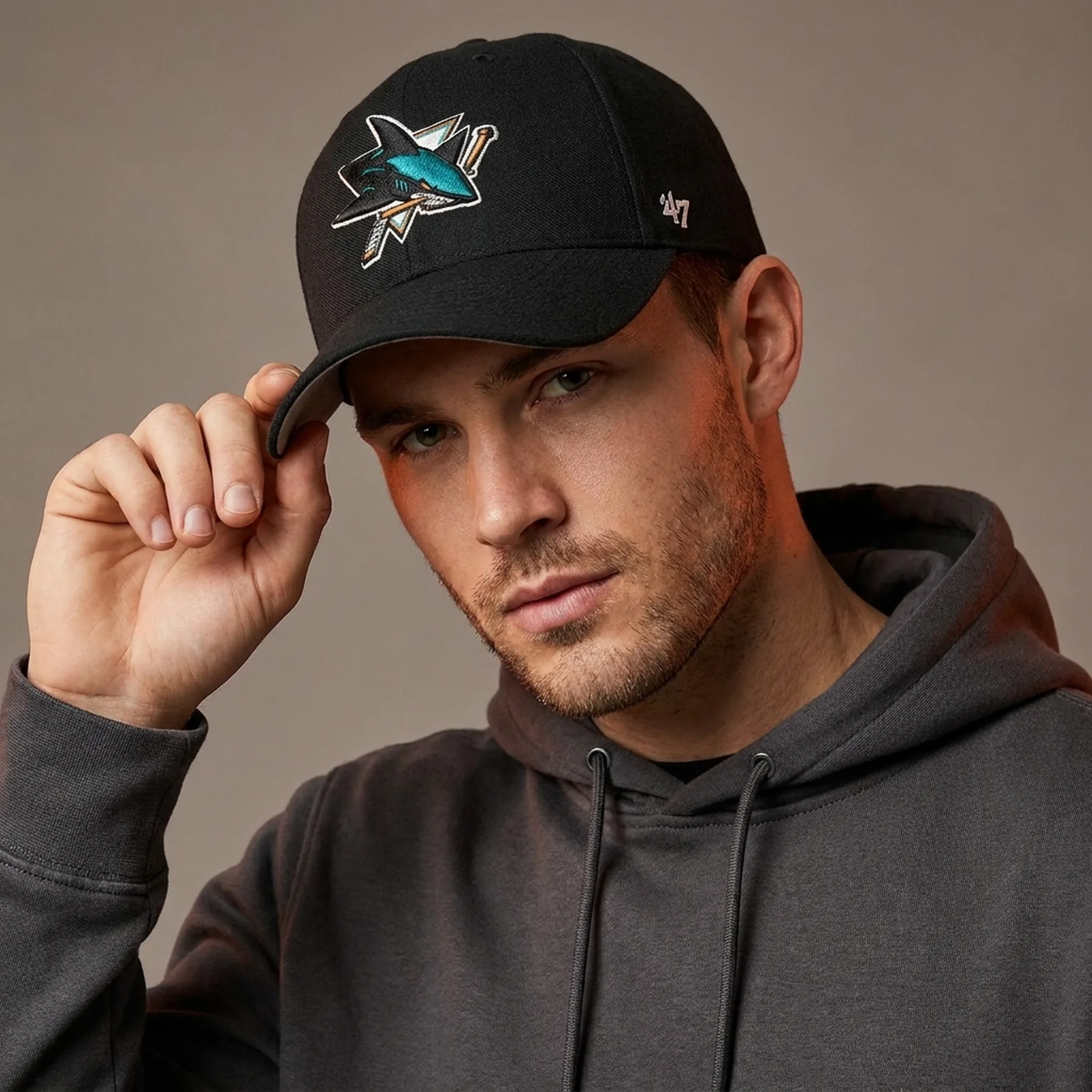 Кепка 47 Brand Nhl San Jose Sharks (H-MVP22WBV-BK)