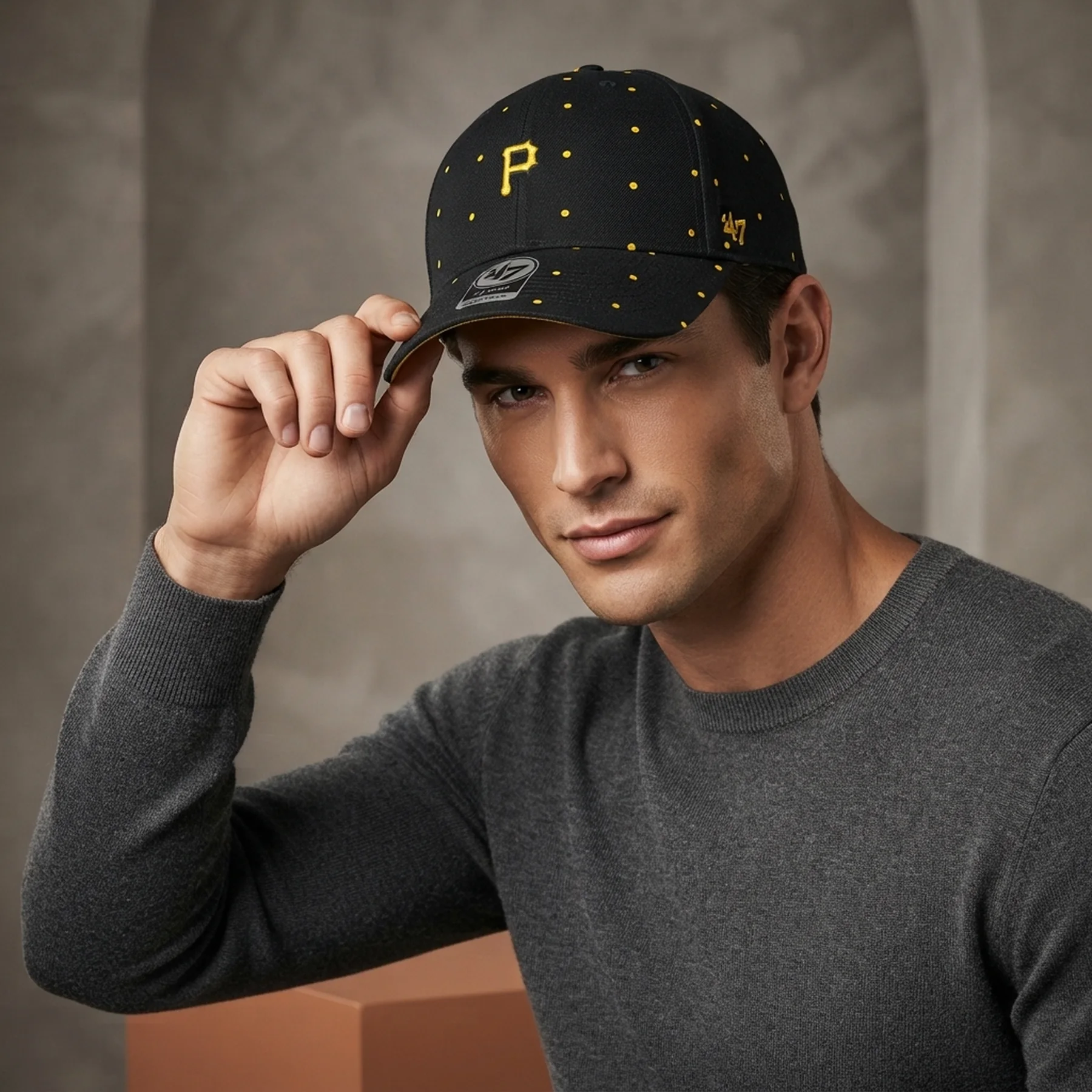 Кепка 47 Brand Pittsburgh Pirates Dotted (B-DOTTD20GWS-BK)