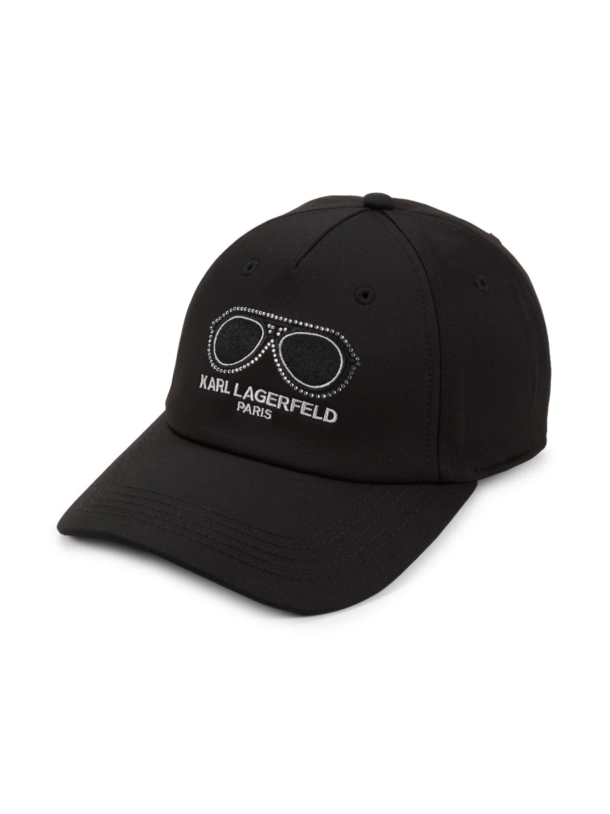 Кепка Karl Lagerfeld Paris бейсболка з логотипом зі страз 1159846301 (Чорний One Size)