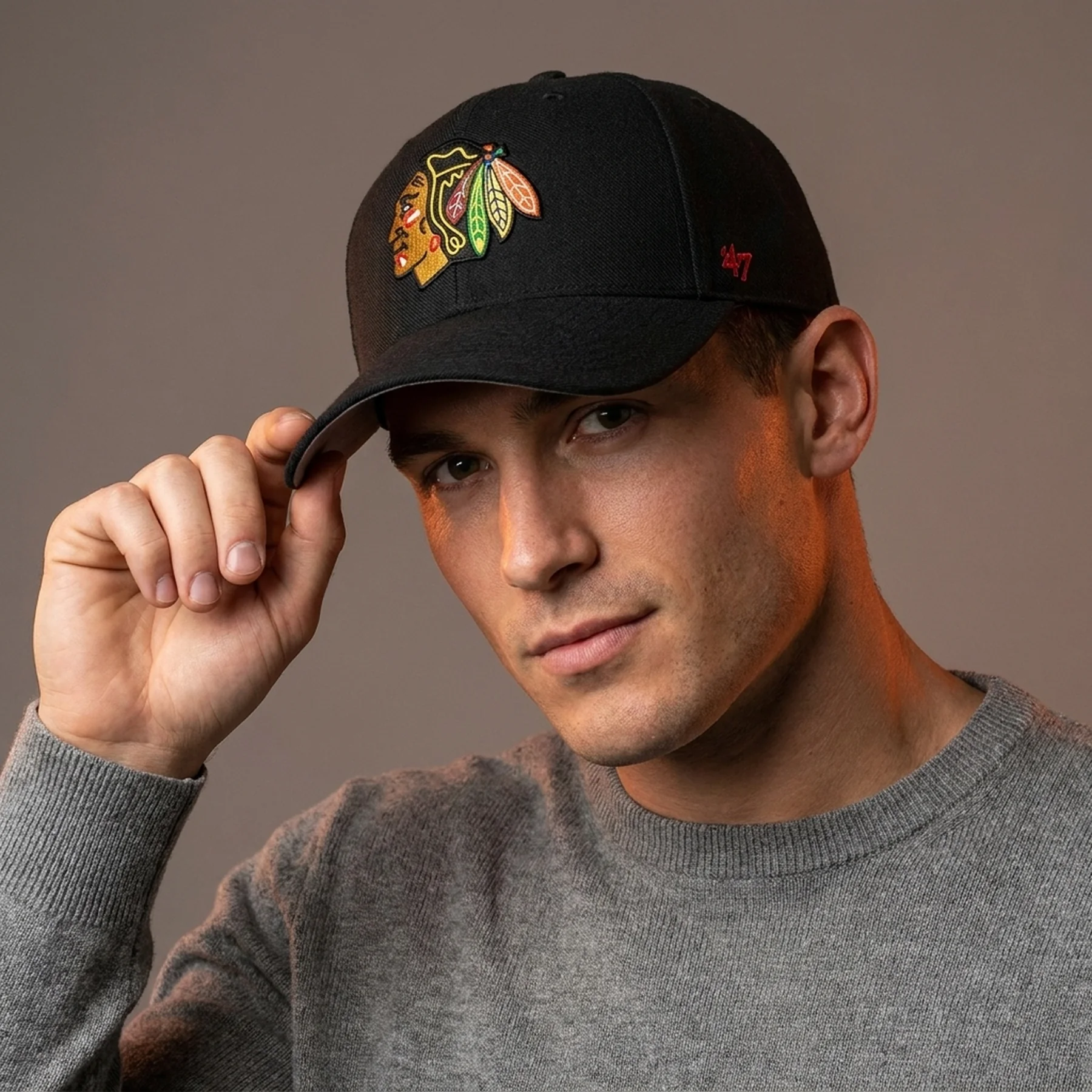 Кепка (MVP) NHL CHICAGO BLACKHAWKS H-MVP04WBV-BKA 47 Brand Чорний