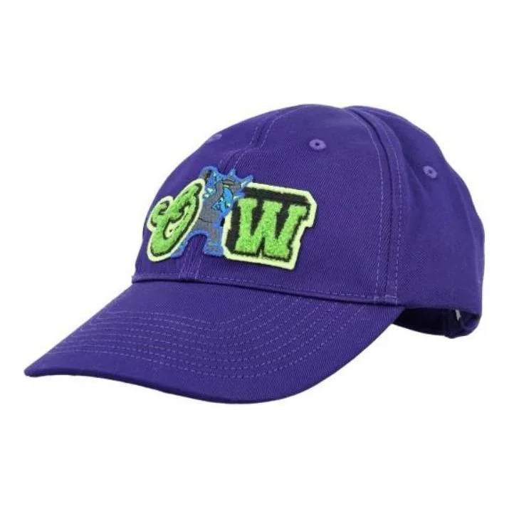 off-white varsity basketball cap purple green