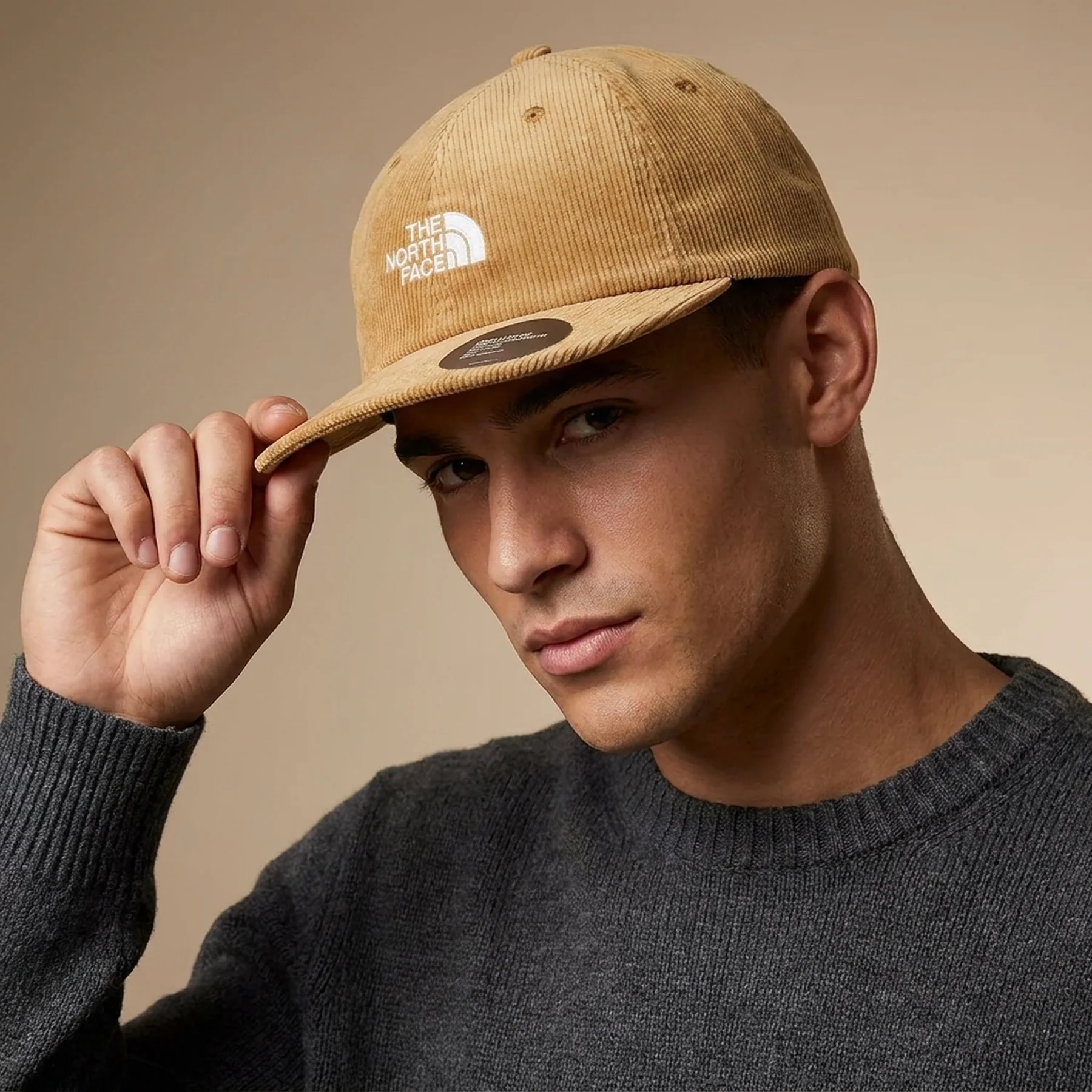 THE NORTH FACE CORDUROY CAP - ALMOND BUTTER