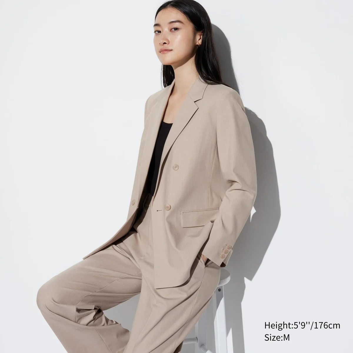 Класичний піджак UNIQLO 1159811564 (Бежевий, M)