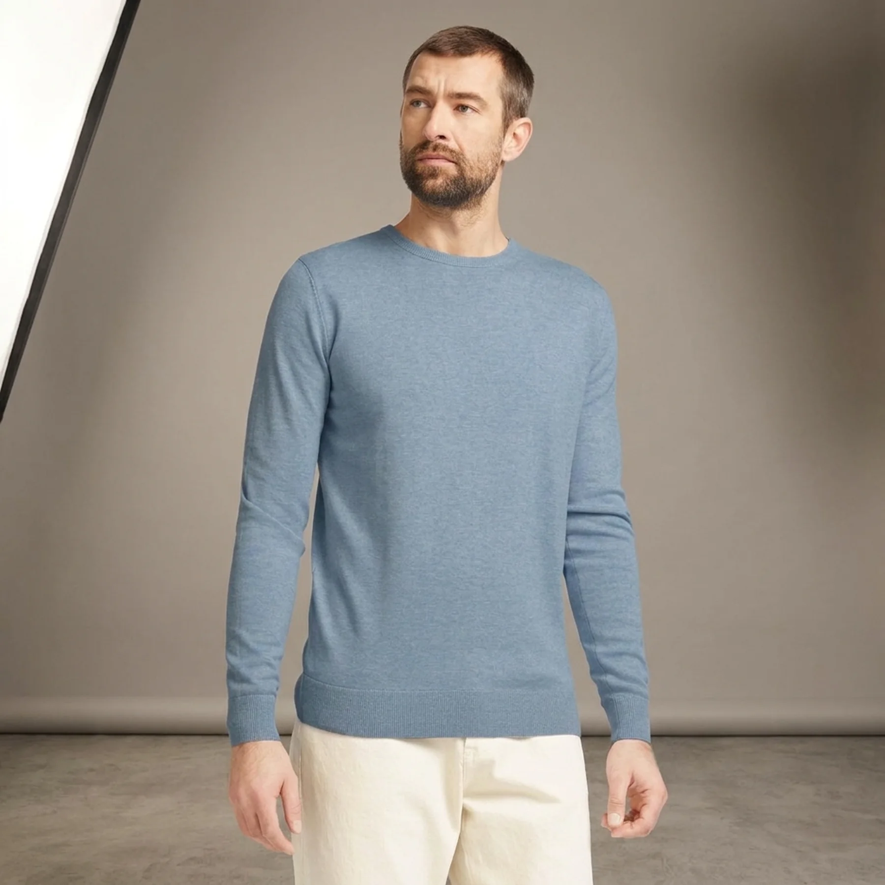 Кофта basic crew neck sweater 1027299XX1021076 Tom Tailor XXL Блакитний