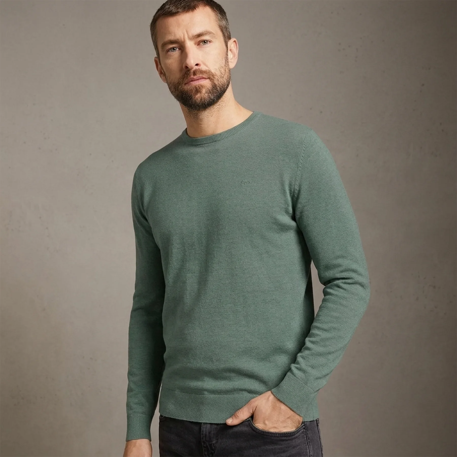 Кофта basic crew neck sweater 1027299XX1028732 Tom Tailor XXXL Зелений