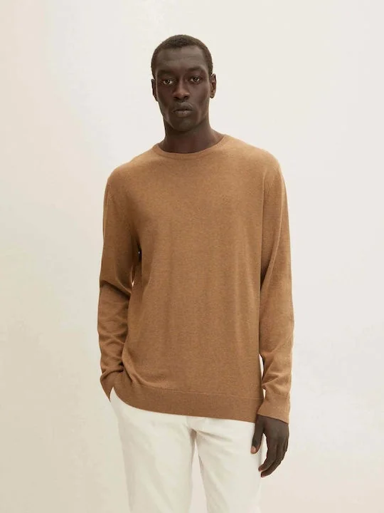 Кофта basic crew neck sweater 1027661-18950 Tom Tailor XXL Коричневий