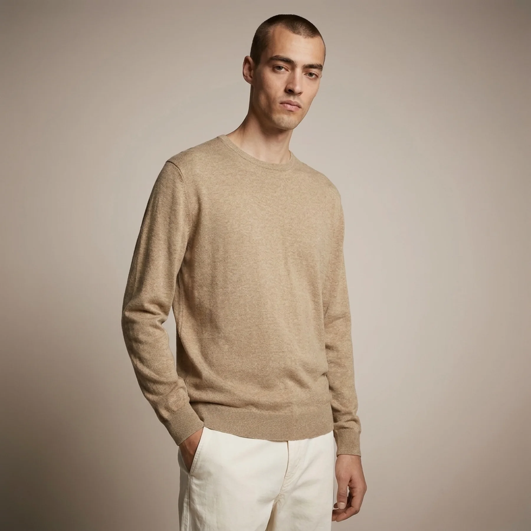 Кофта BASIC CRIGHT SPLASHY SAND ME 1027661-30317 Tom Tailor XXL Бежевий