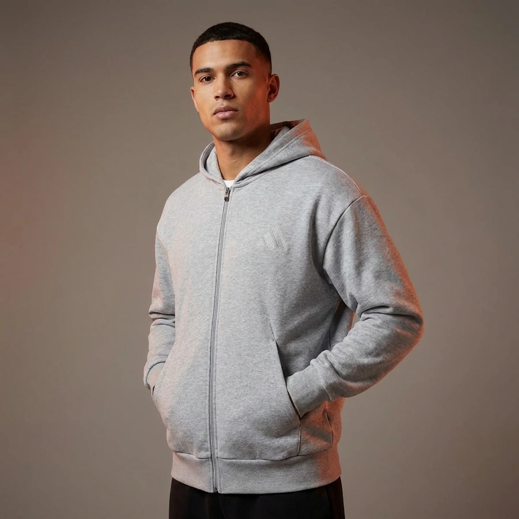 Кофта чоловіча Adidas All Szn Fleece Full Zip Hoodie Grey (IY4159)