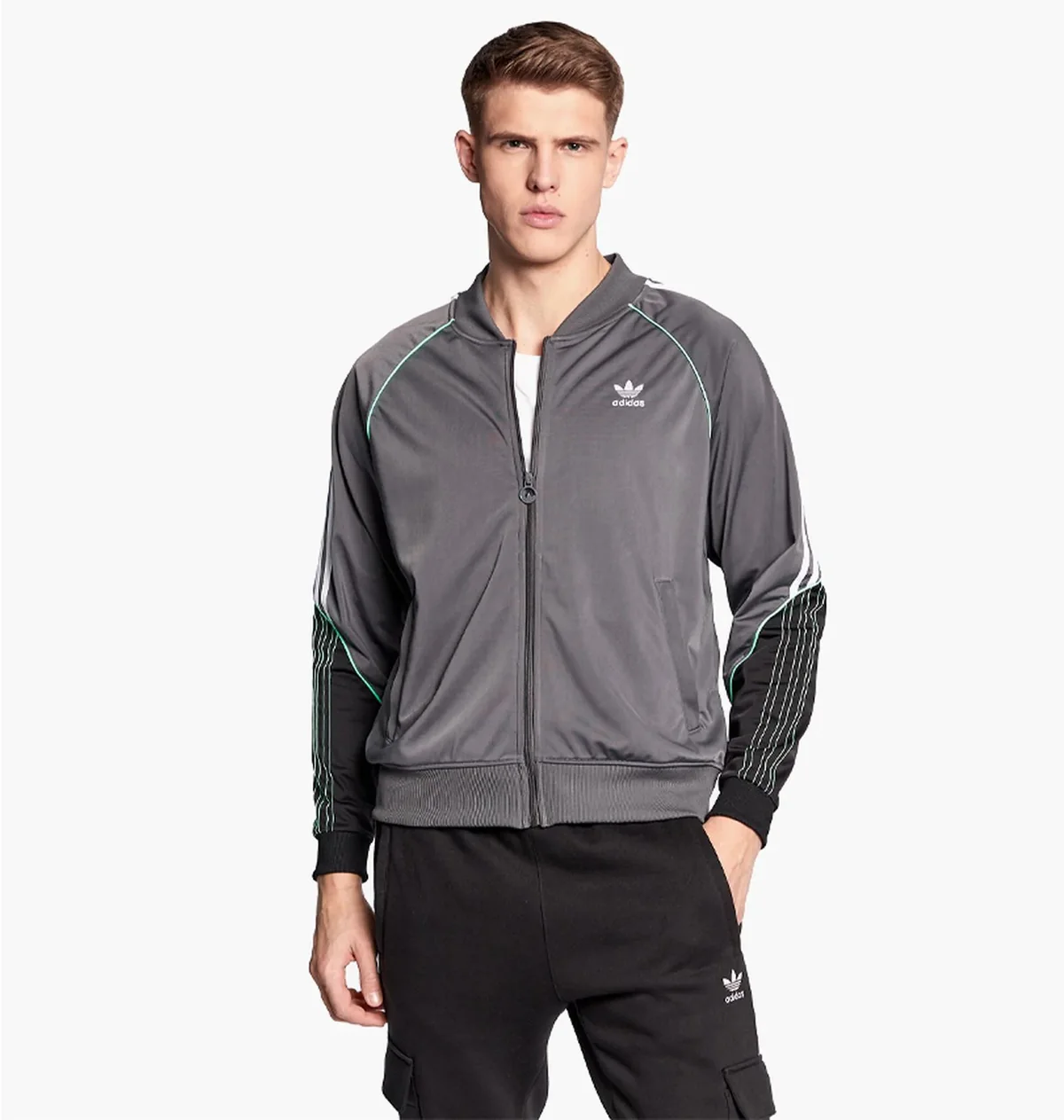 Кофта чоловіча Adidas Zip Grey (HI3002)