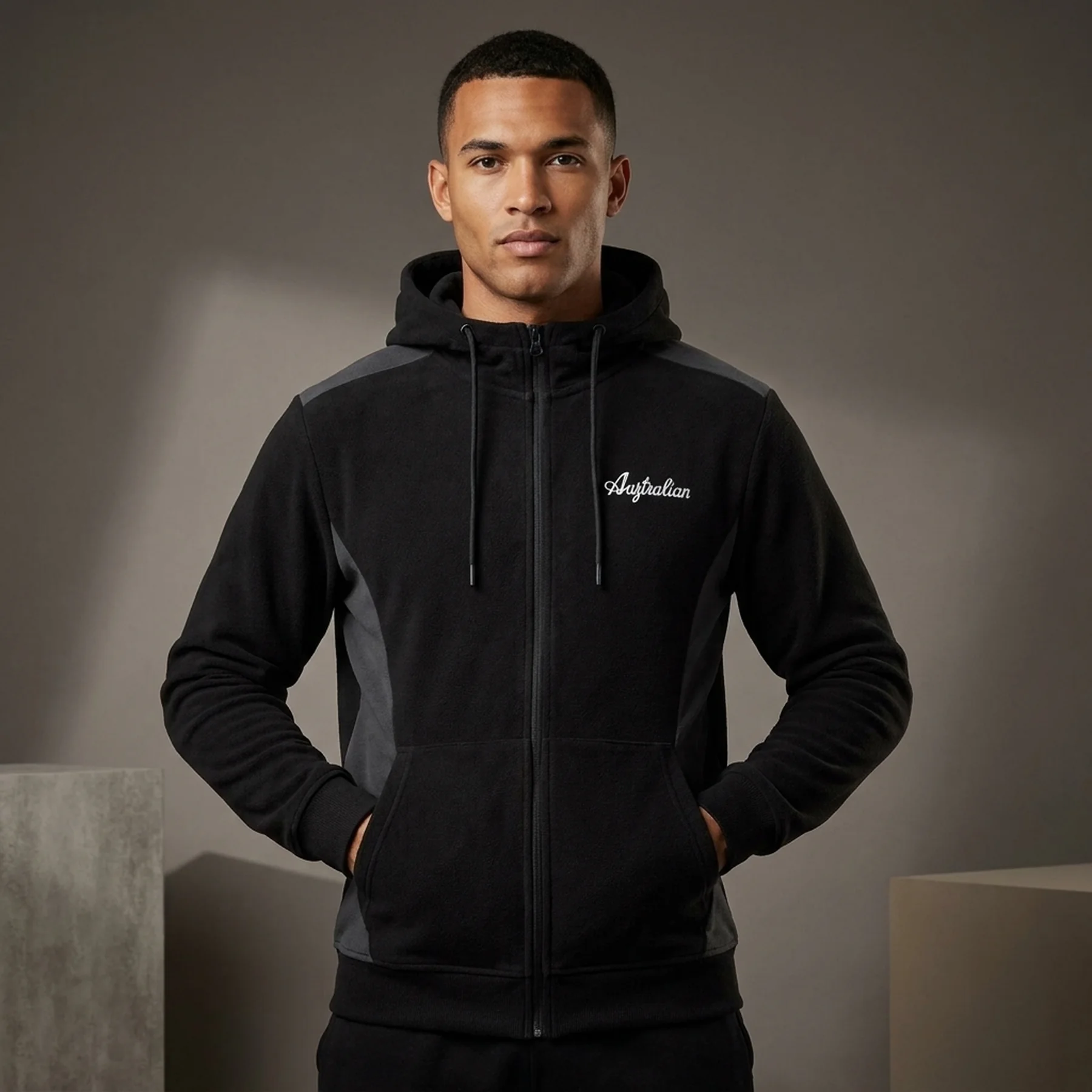 Кофта чоловіча Australian Fullzip Hoodie In Winter Fleece And Slam Inserts (SWUGC0040-003)