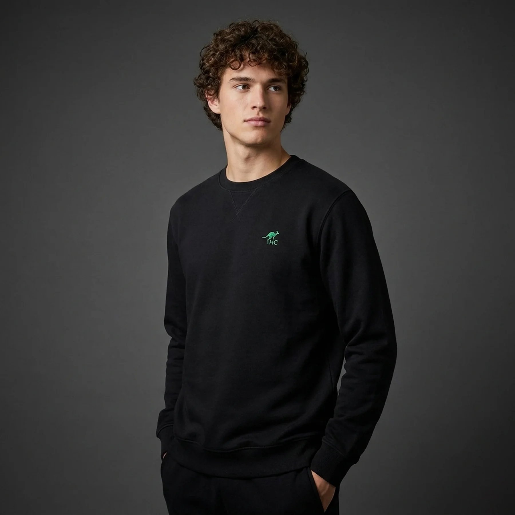 Кофта чоловіча Australian Uwilldie23 Crewneck Black (HCUFE0064-003)