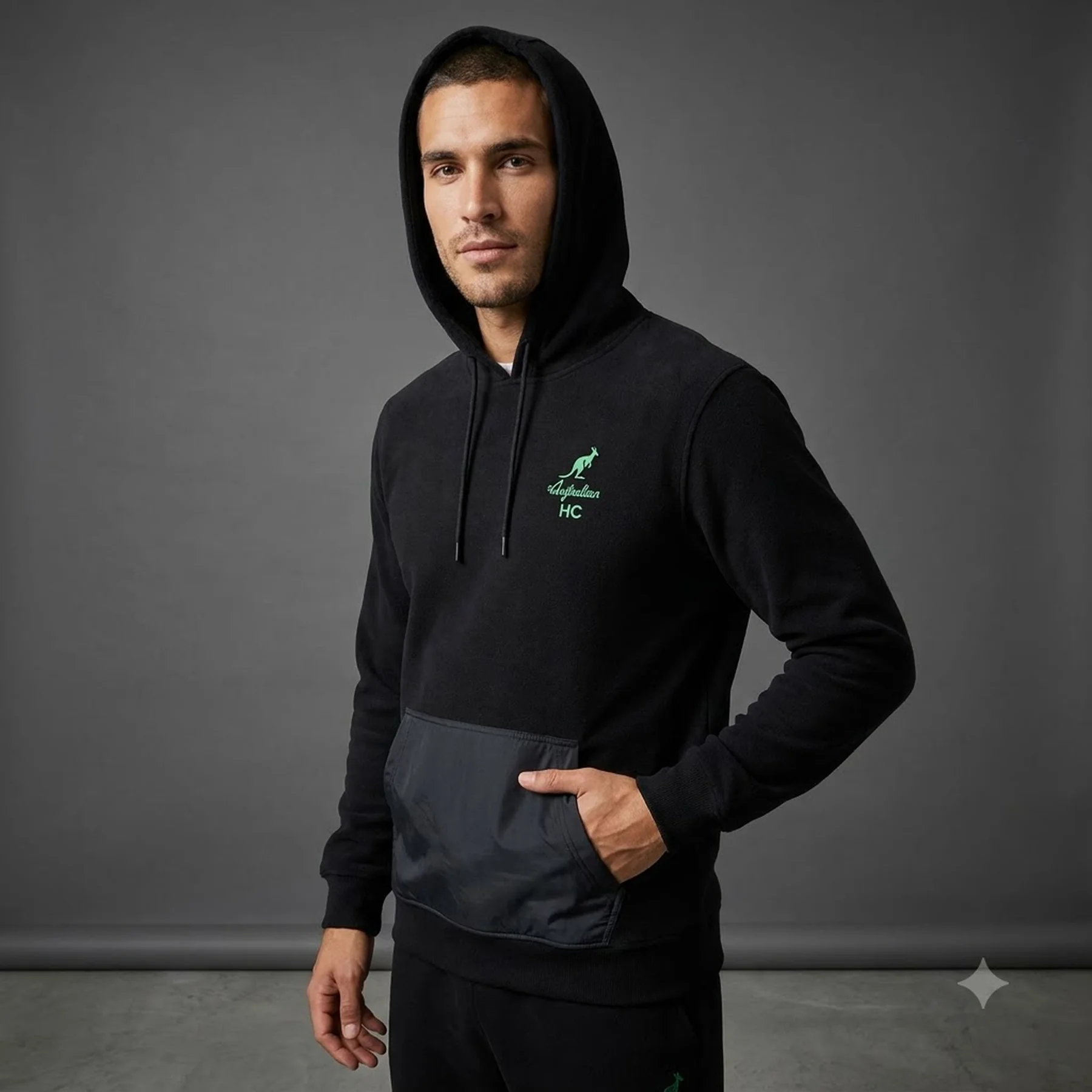 Кофта чоловіча Australian Uwilldie23 Hoodie Fleece Black (HCUFE0061-003)