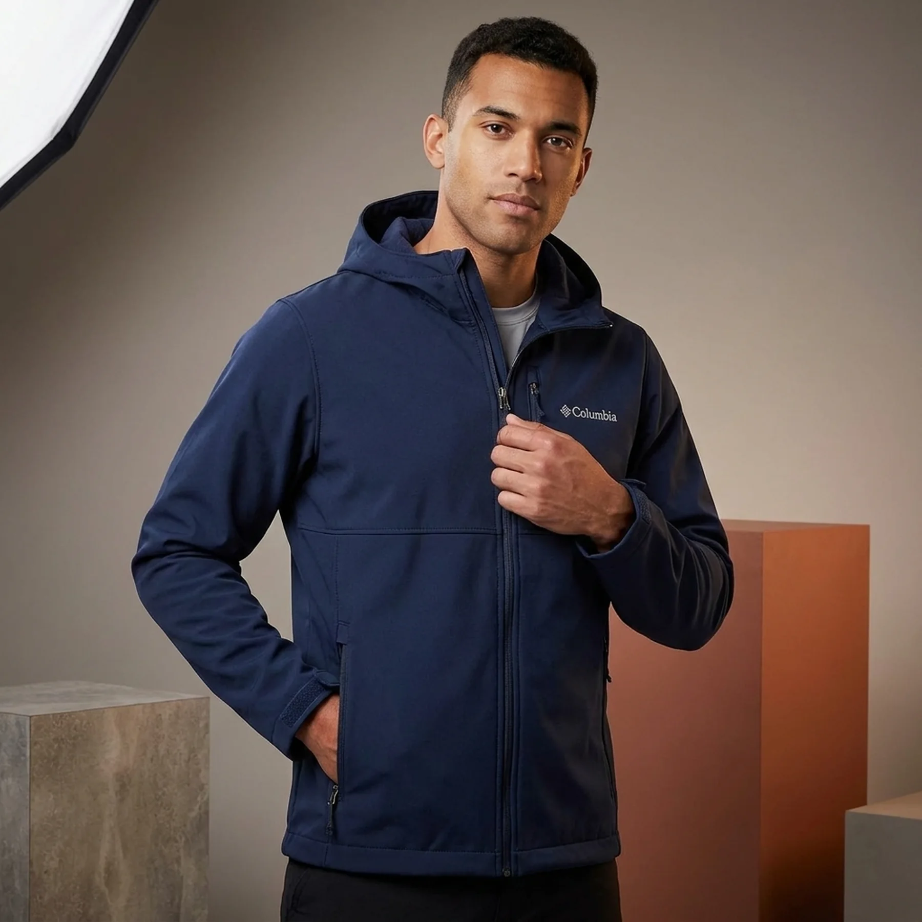 Кофта чоловіча Columbia Ascender™ Hooded Softshell Jacket Blue (1556551-464)