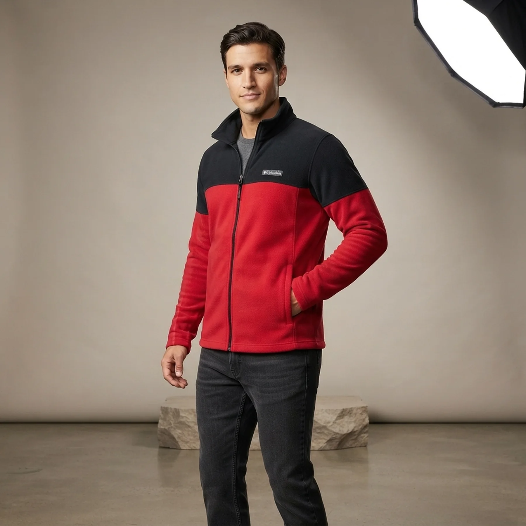 Кофта чоловіча Columbia Basin Trail Iıı Full Zip Red/Black (AO0560-613)