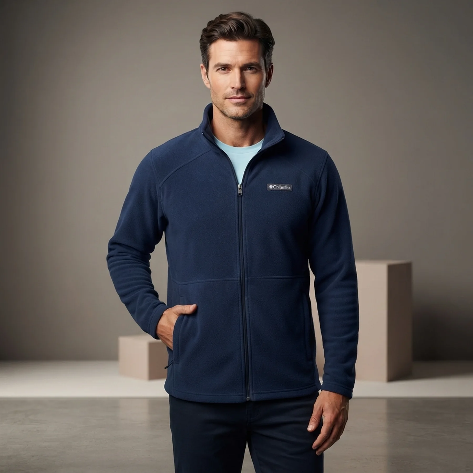 Кофта чоловіча Columbia Castle Dale Fleece Jacket Blue 2001681464 M (2001681464)