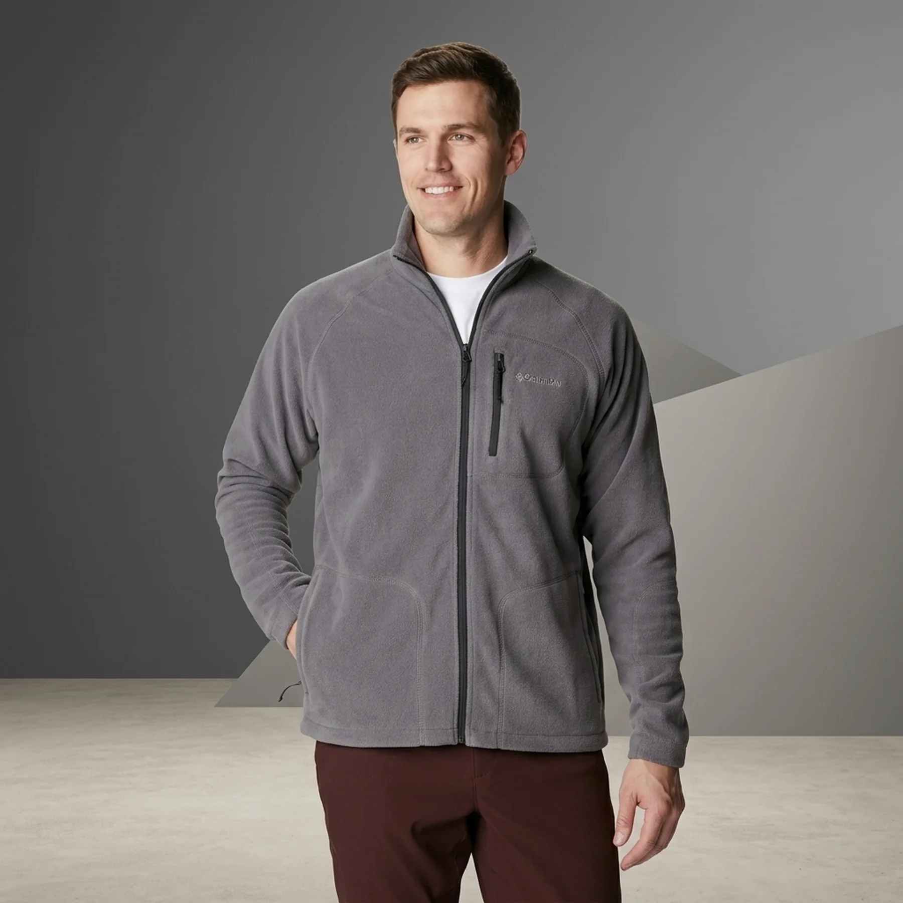 Кофта чоловіча Columbia Fast Trek Ii Full Zip Fleece Grey (AM3039-023)