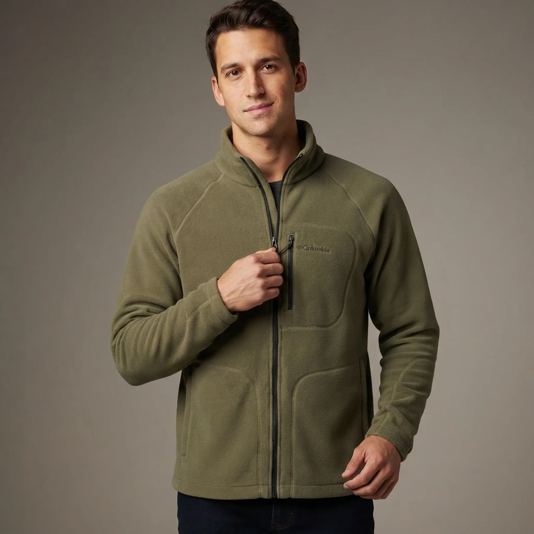 Кофта чоловіча Columbia Fast Trek Ii Full Zip Fleece Oliv (AM3039-397)