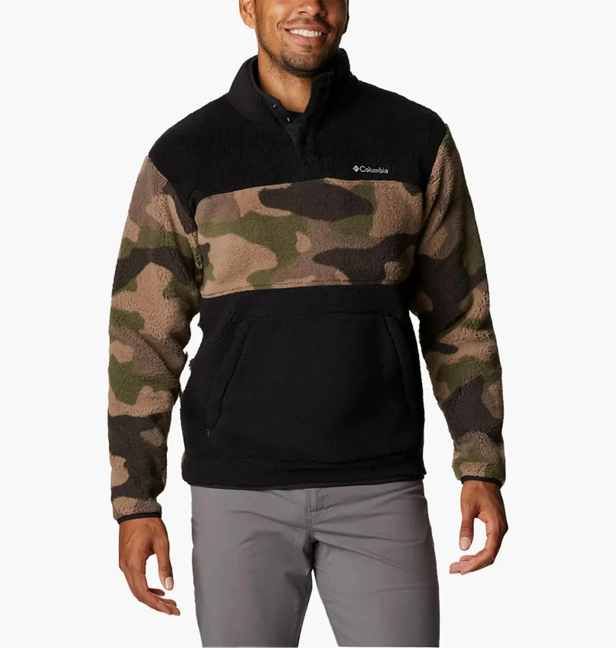 Кофта чоловіча Columbia Rugged Ridge Sherpa Half Snap Black/Camo (AX5879-010)