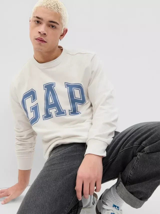 Кофта чоловіча Gap Ntx Logo Db Crew White (561835-01)