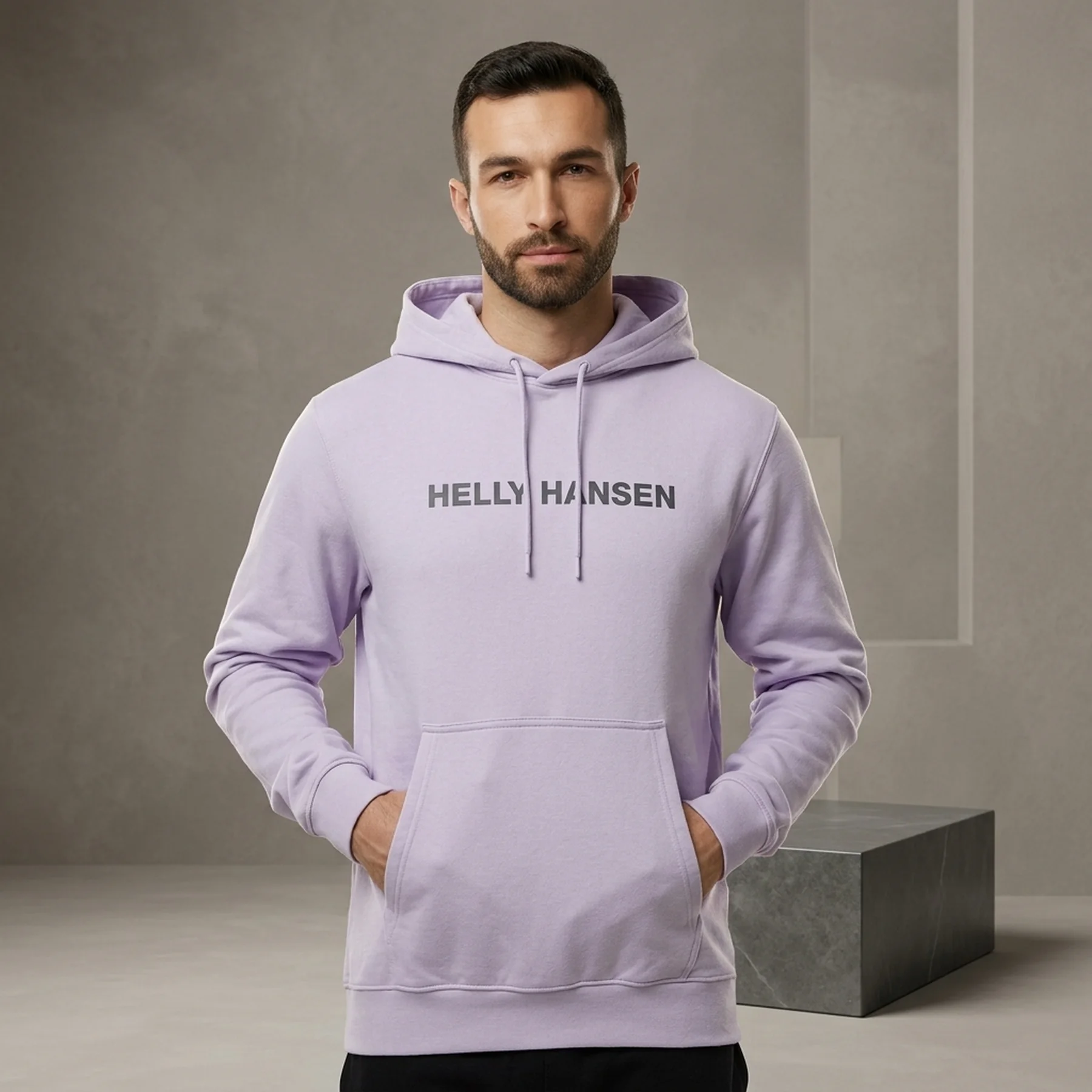 Кофта чоловіча Helly Hansen Core Graphic Hoodie Hoodie In Lilatech (53924-699)
