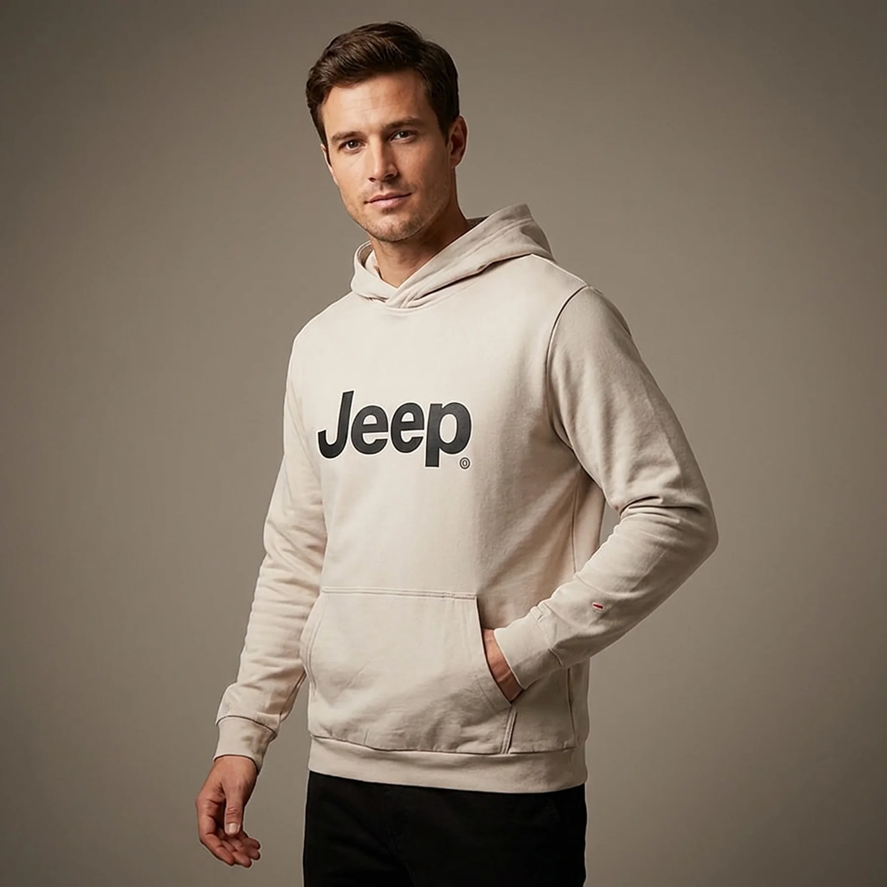 Кофта чоловіча Jeep Hooded Sweatshirt Beige (O102566-J864)