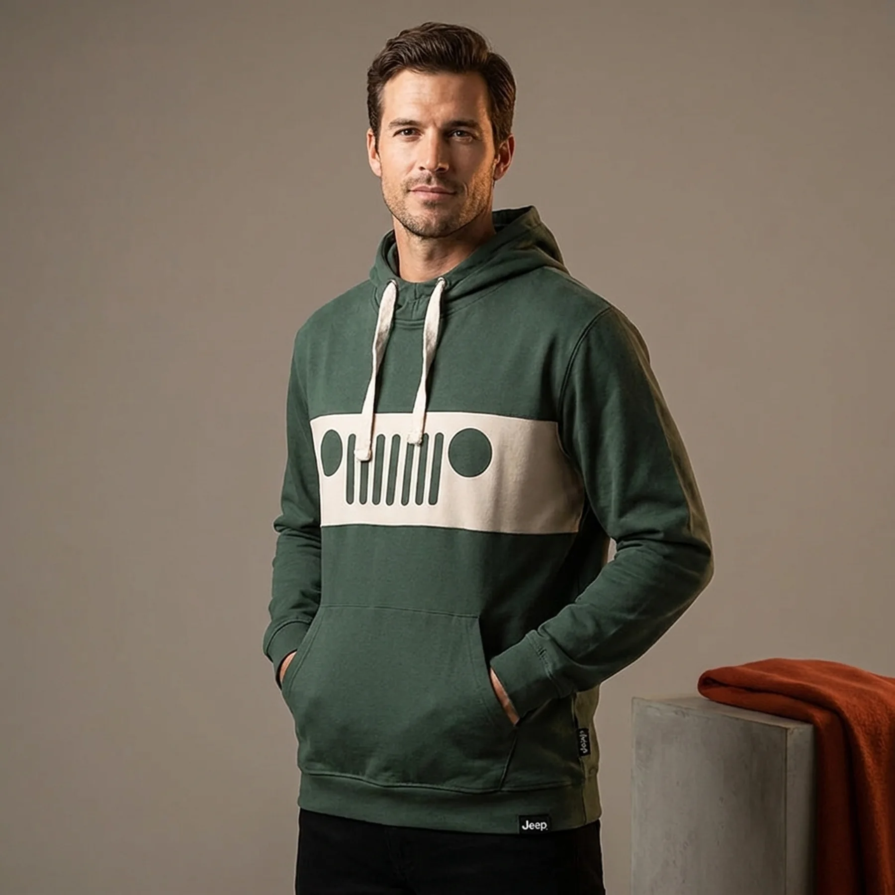 Кофта чоловіча Jeep Hooded Sweatshirt Grille Print (O102565-E844)