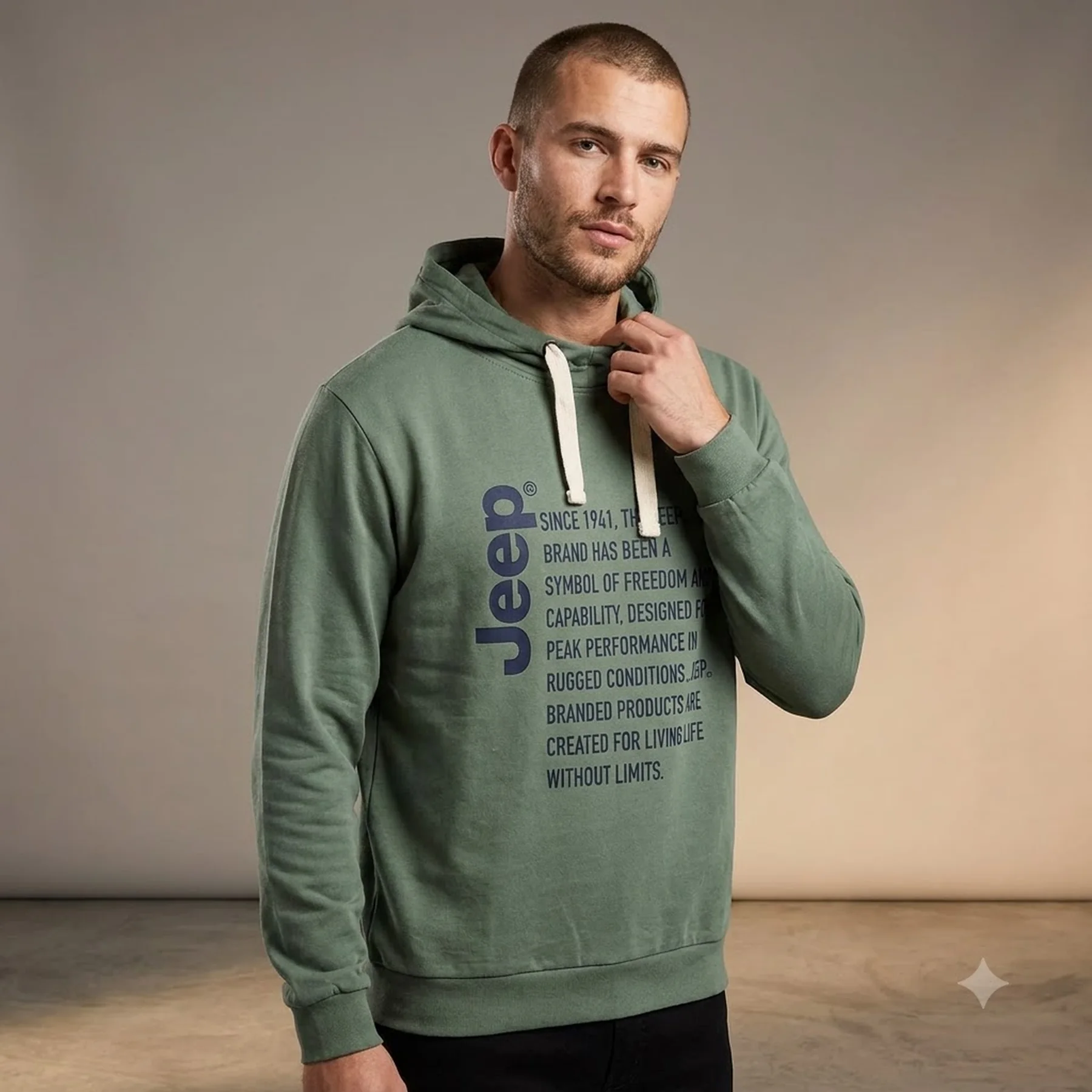 Кофта чоловіча Jeep Hooded Sweatshirt Since 1941 (O102569-E847)