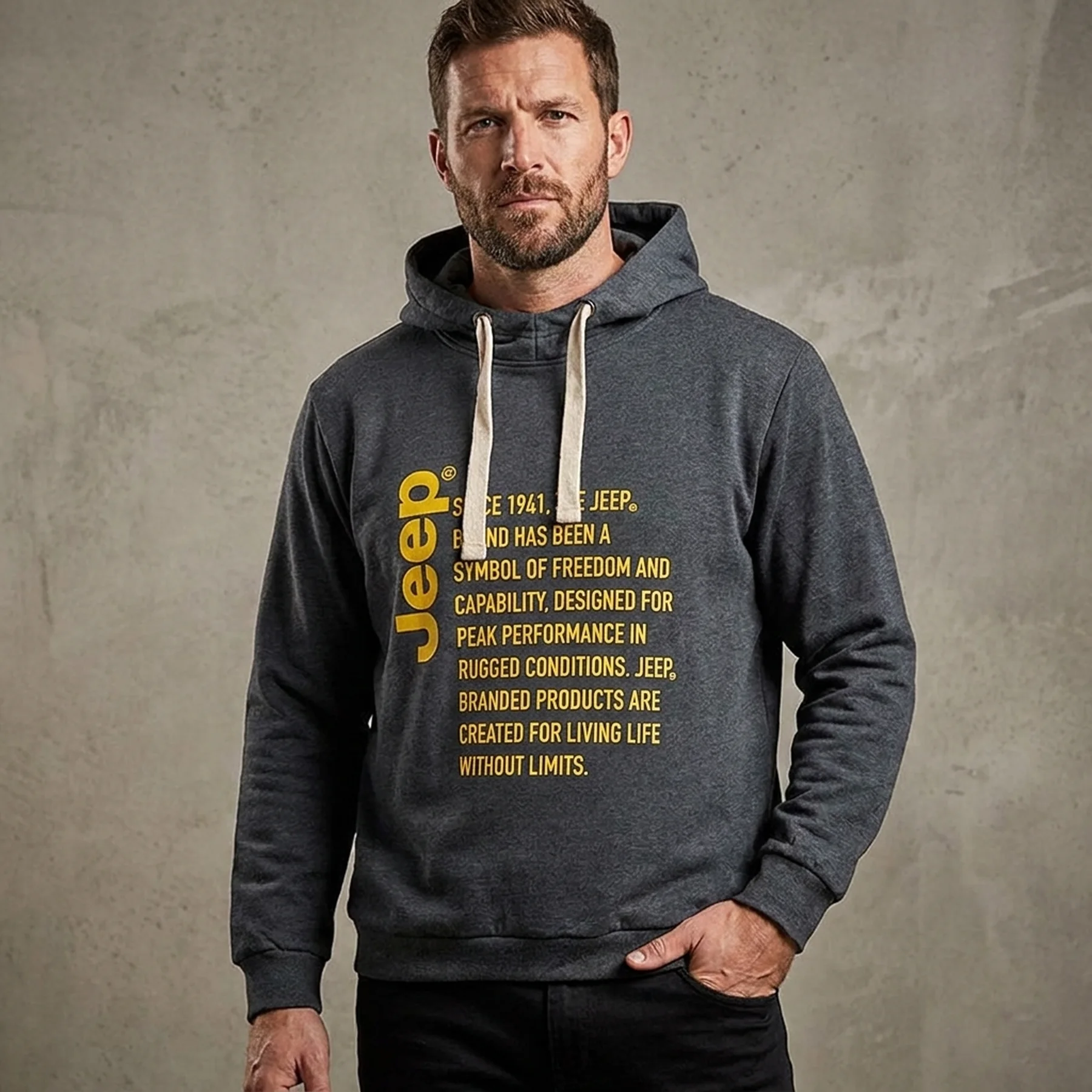 Кофта чоловіча Jeep Hooded Sweatshirt Since 1941 (O102569-J867)