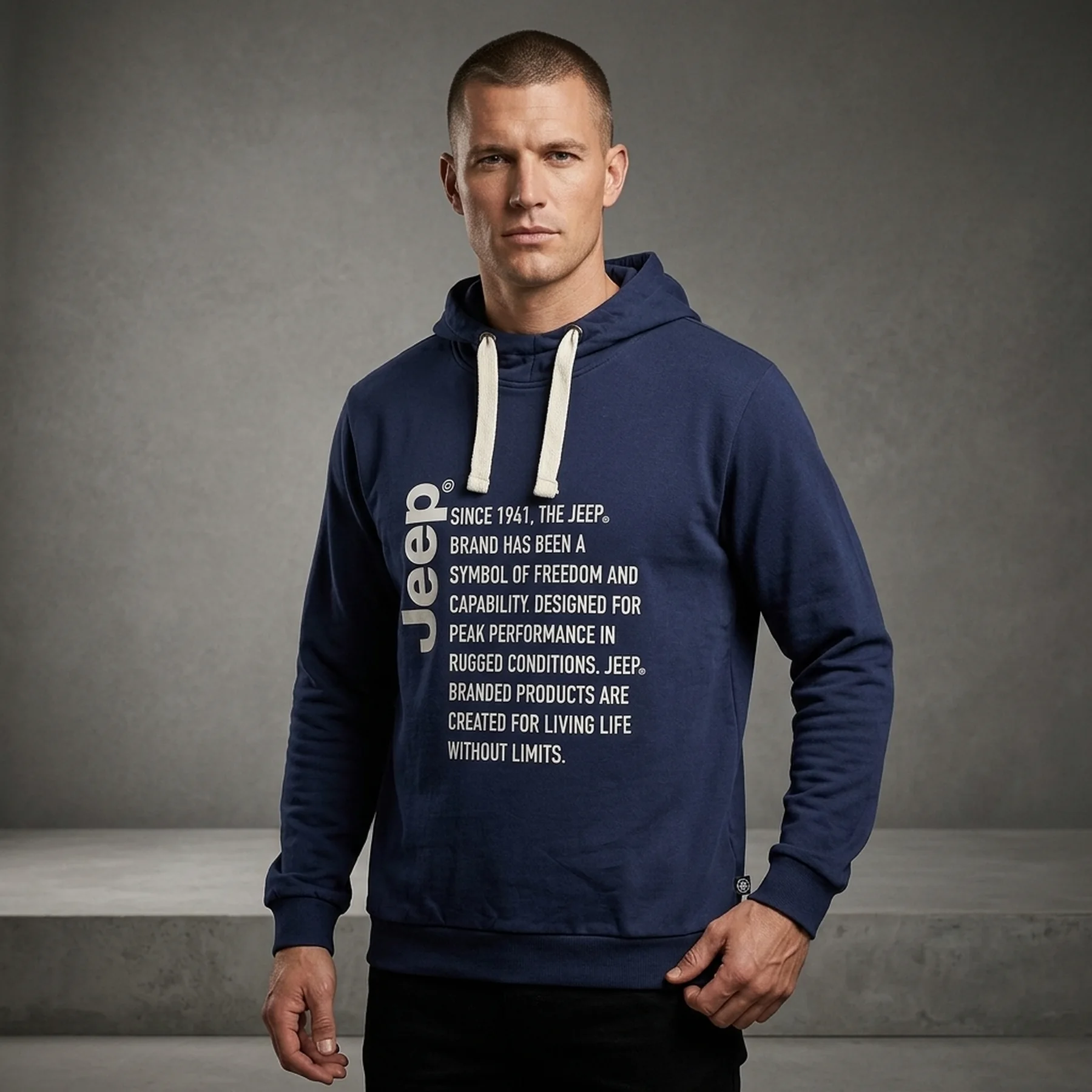 Кофта чоловіча Jeep Hooded Sweatshirt Since 1941 (O102569-K876)