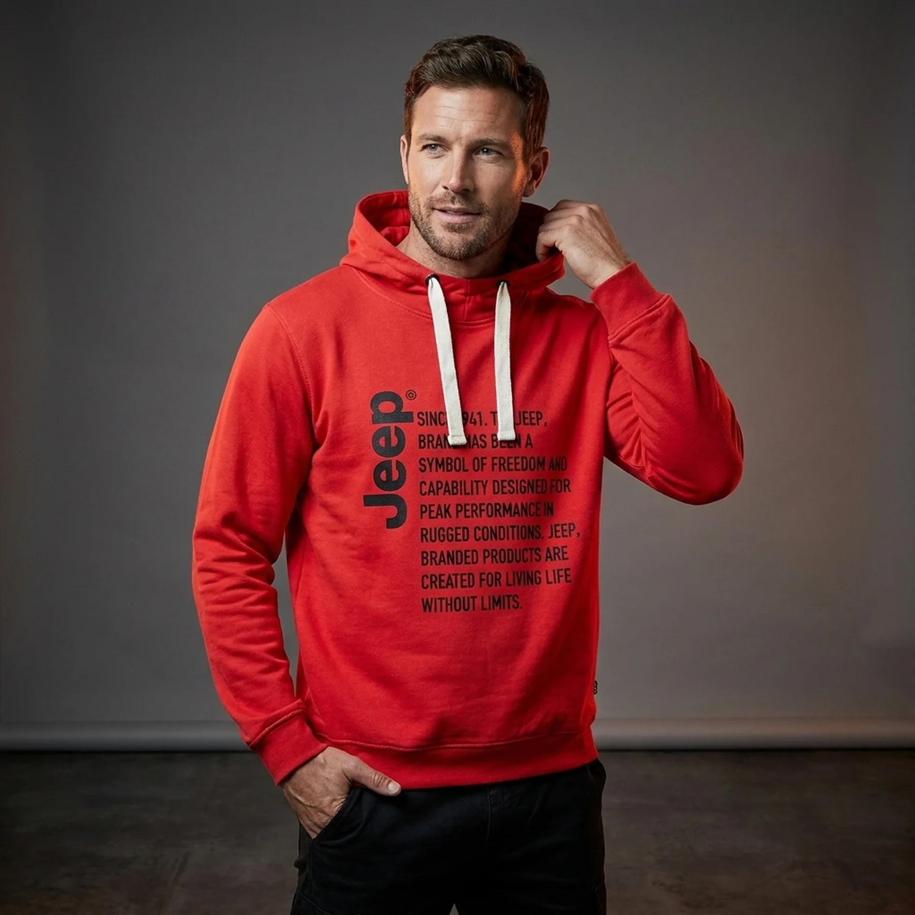 Кофта чоловіча Jeep Hooded Sweatshirt Since 1941 (O102569-R699)