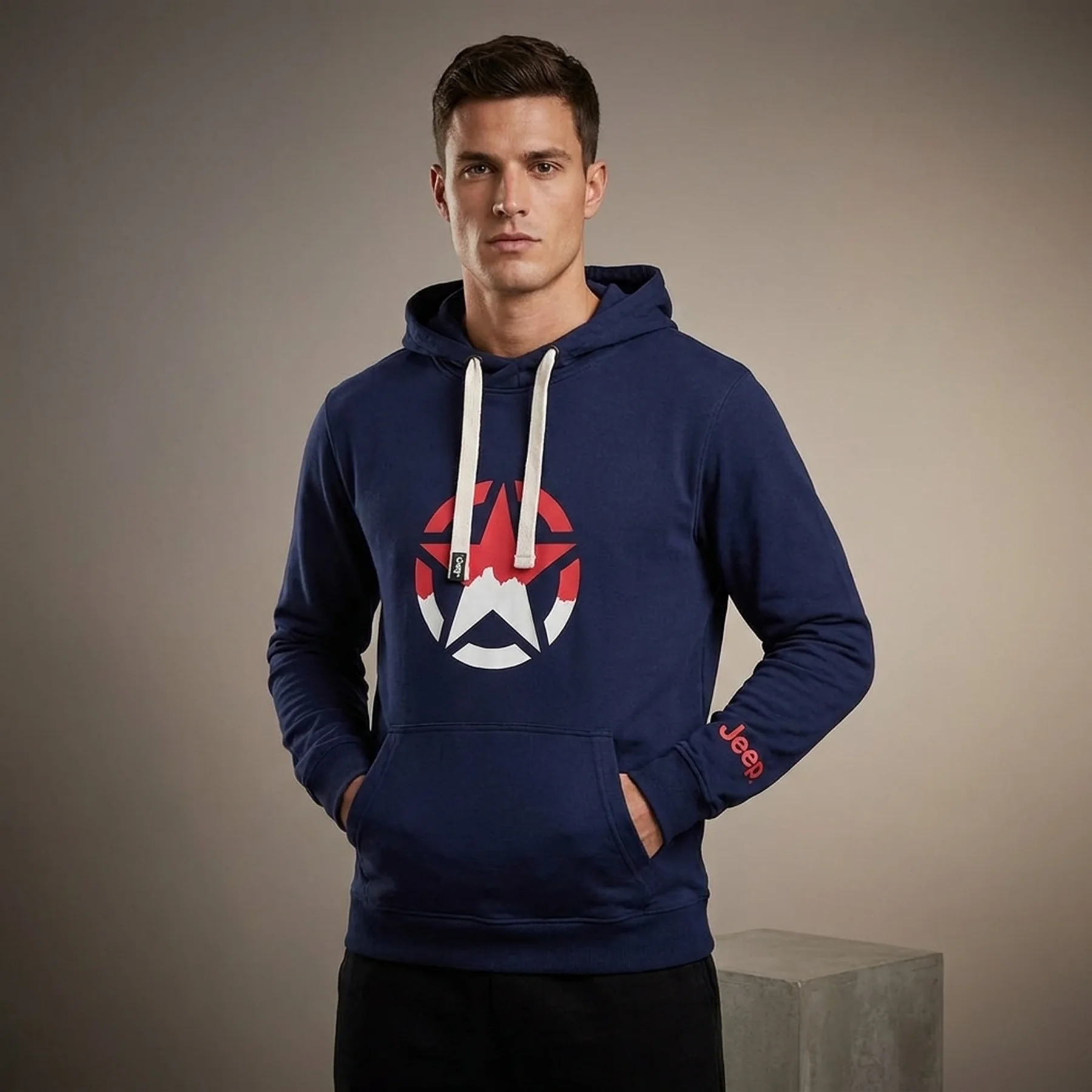 Кофта чоловіча Jeep Hooded Sweatshirt Star (O102568-A184)