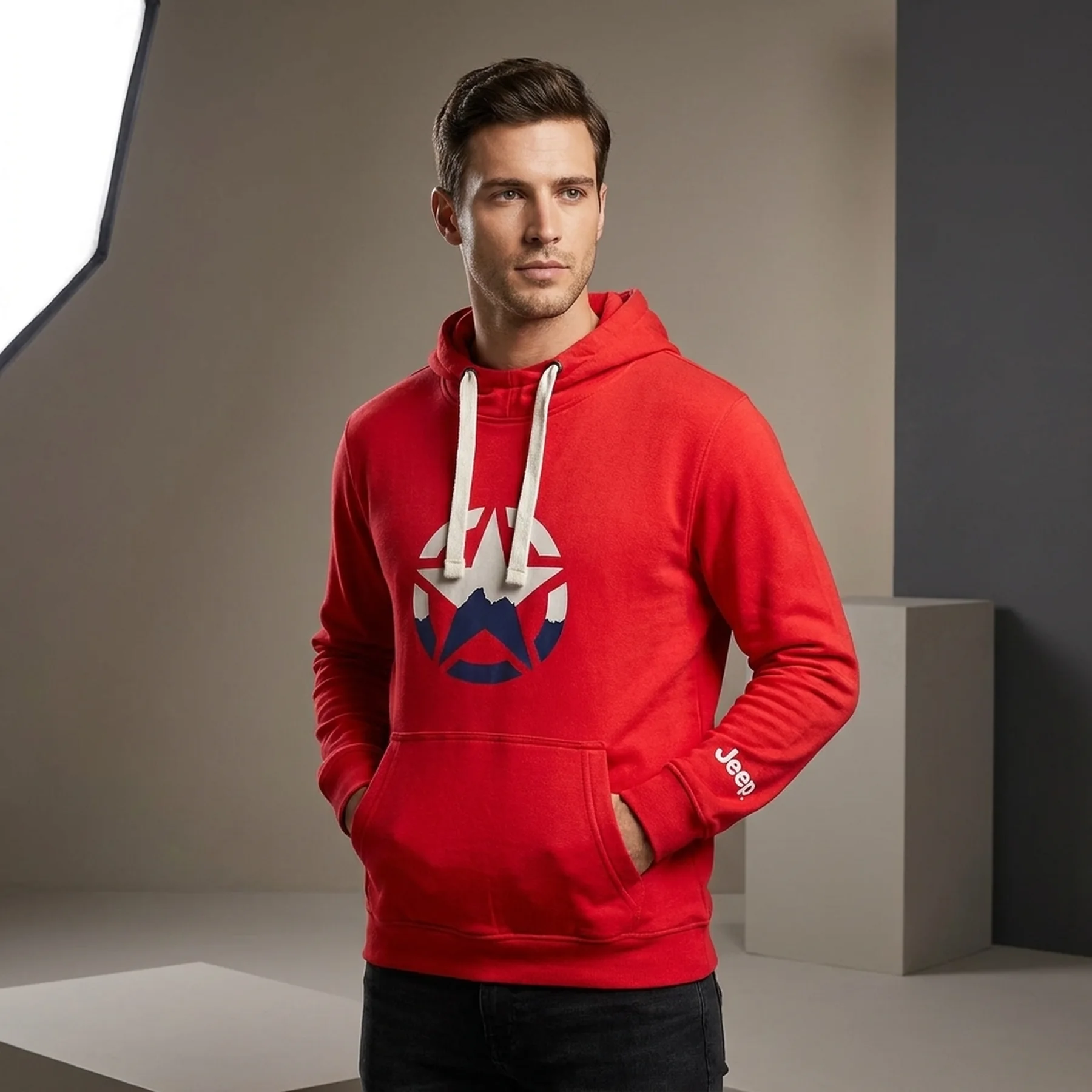 Кофта чоловіча Jeep Hooded Sweatshirt Star (O102568-R700)