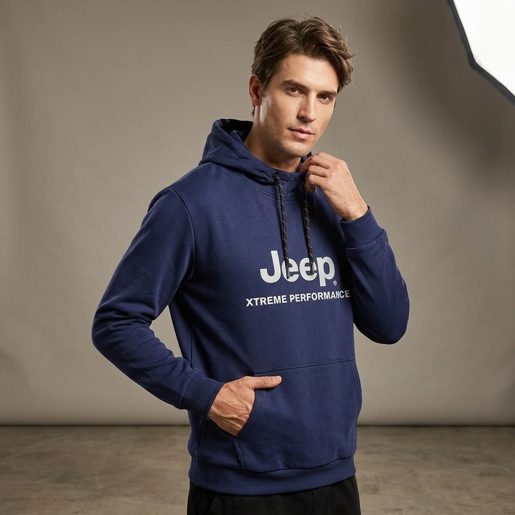 Кофта чоловіча Jeep Hooded Sweatshirt Xtreme Performance Print Jx22a Blue (O102626-K882)