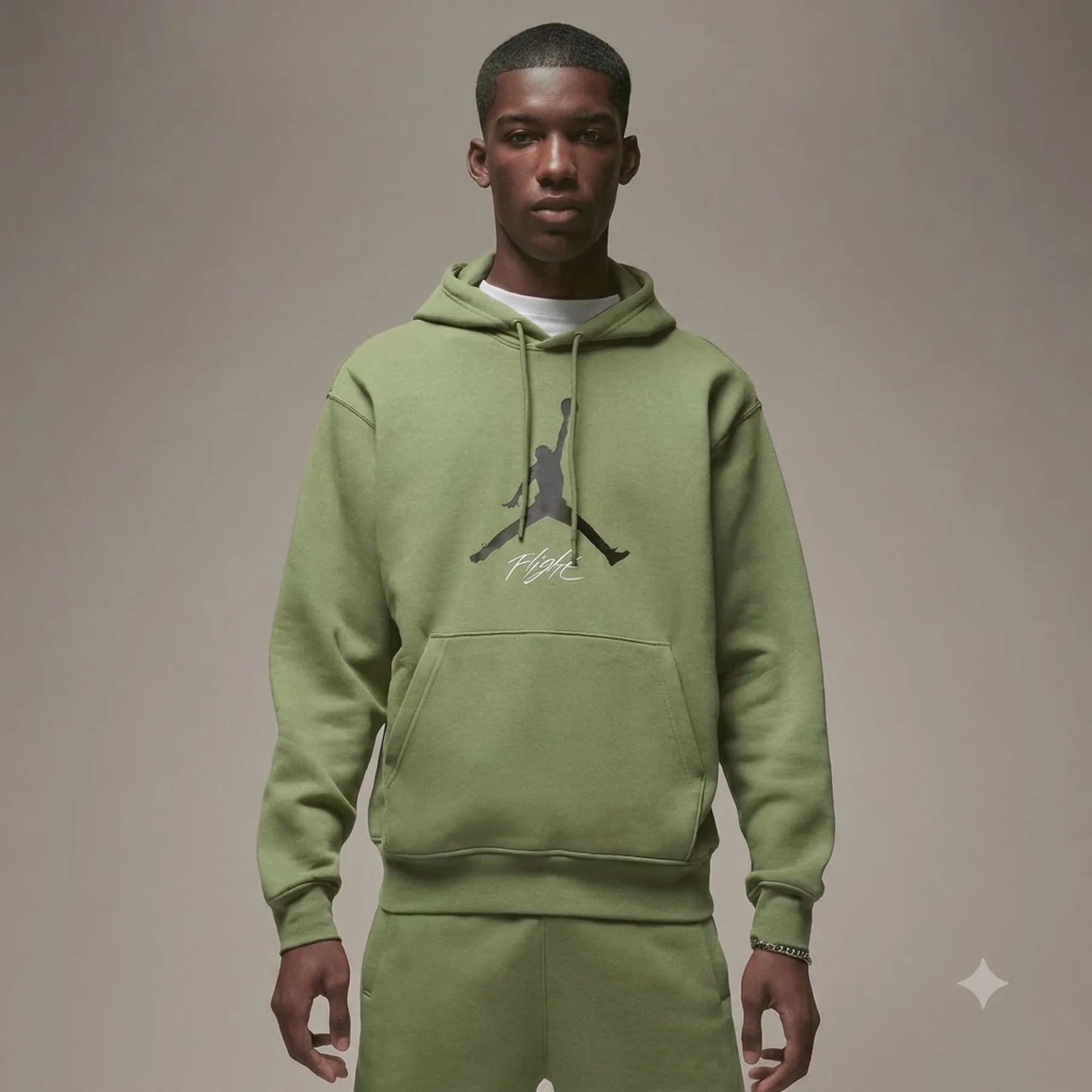 Кофта чоловіча Jordan Essential Fleece Baseline Hoodie Green (FD7545-340)