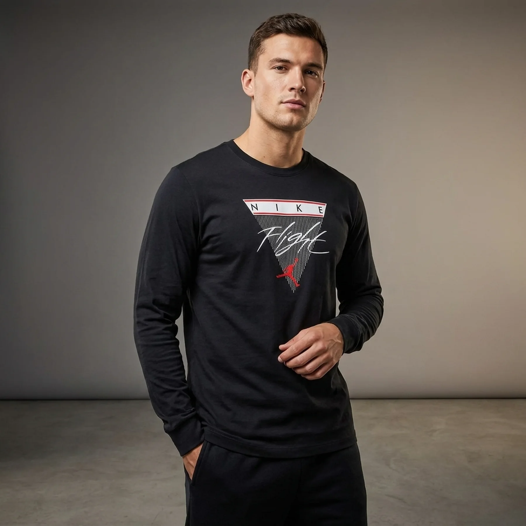 Кофта чоловіча Jordan Flight Long-Sleeve T-Shirt Black (CZ1215-010)