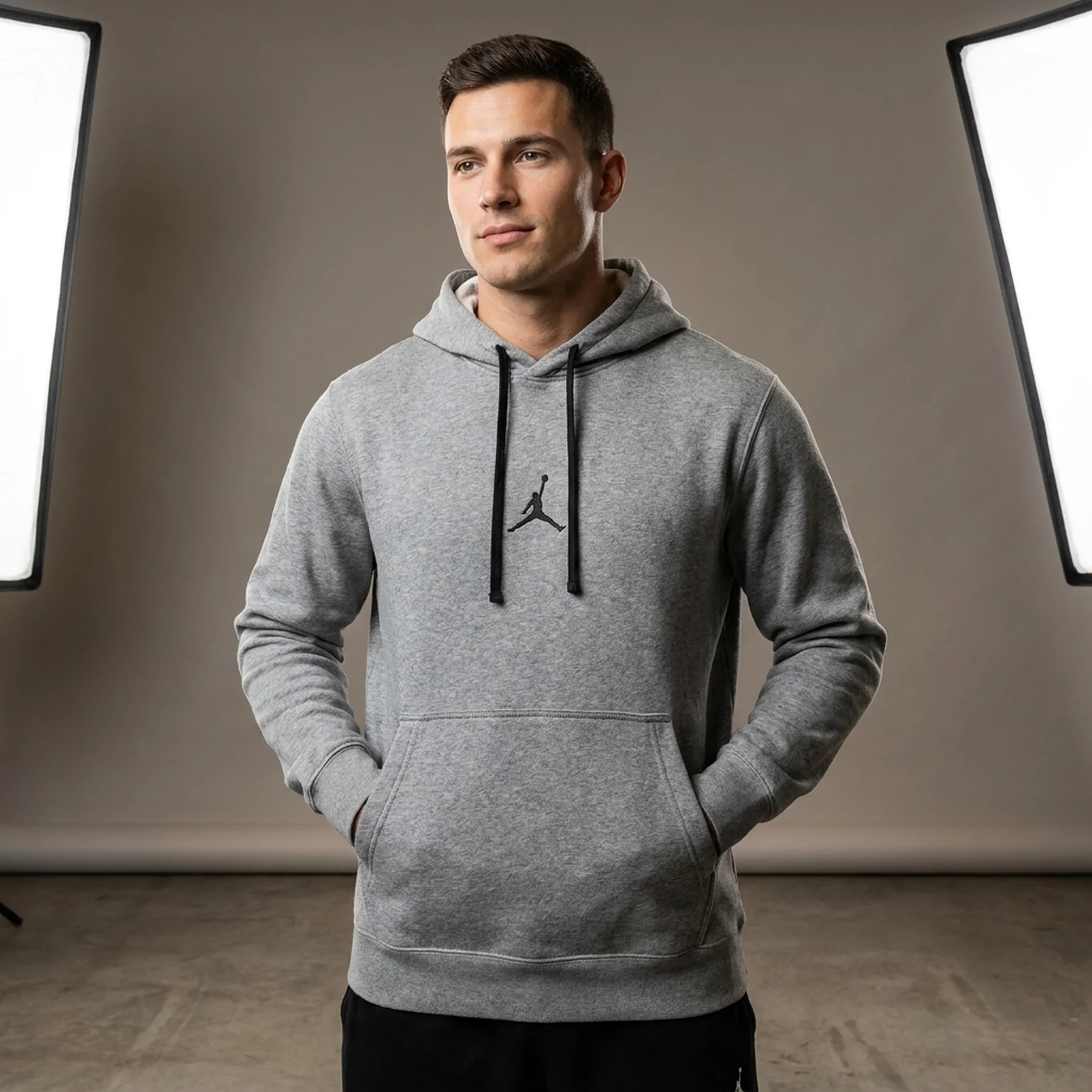 Кофта чоловіча Jordan M J Df Air Flc Po Hoodie Grey (DA9860-091)