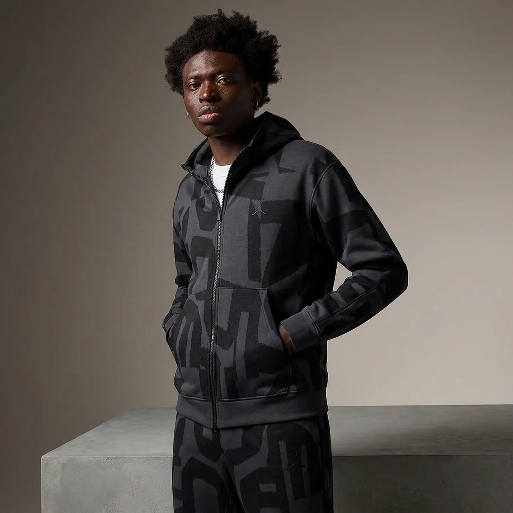 Кофта чоловіча Jordan Sport Hoop Fleece Grey/Black (FV8620-010)