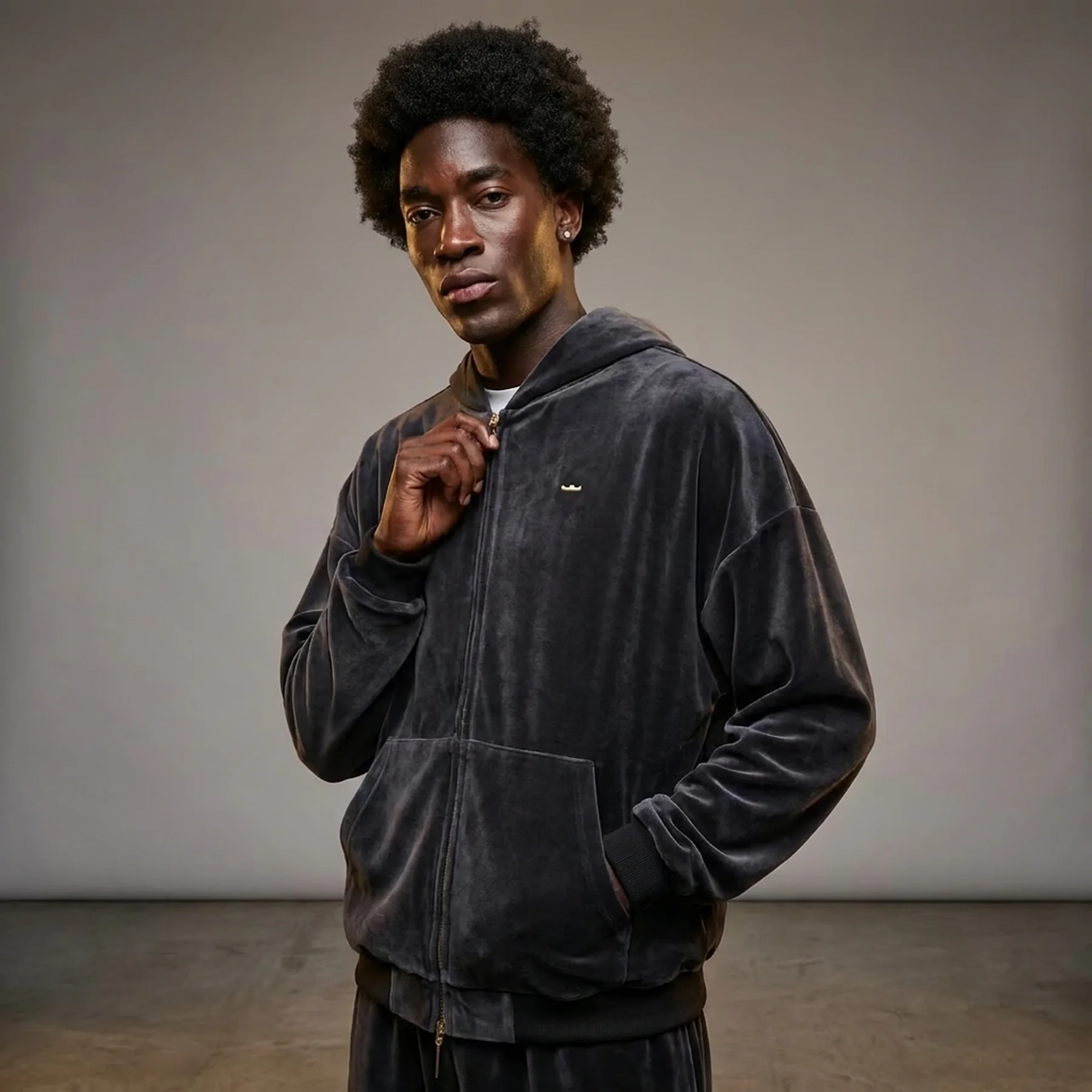 Кофта чоловіча LeBron Men's Velour Full-Zip Basketball IM0635-010