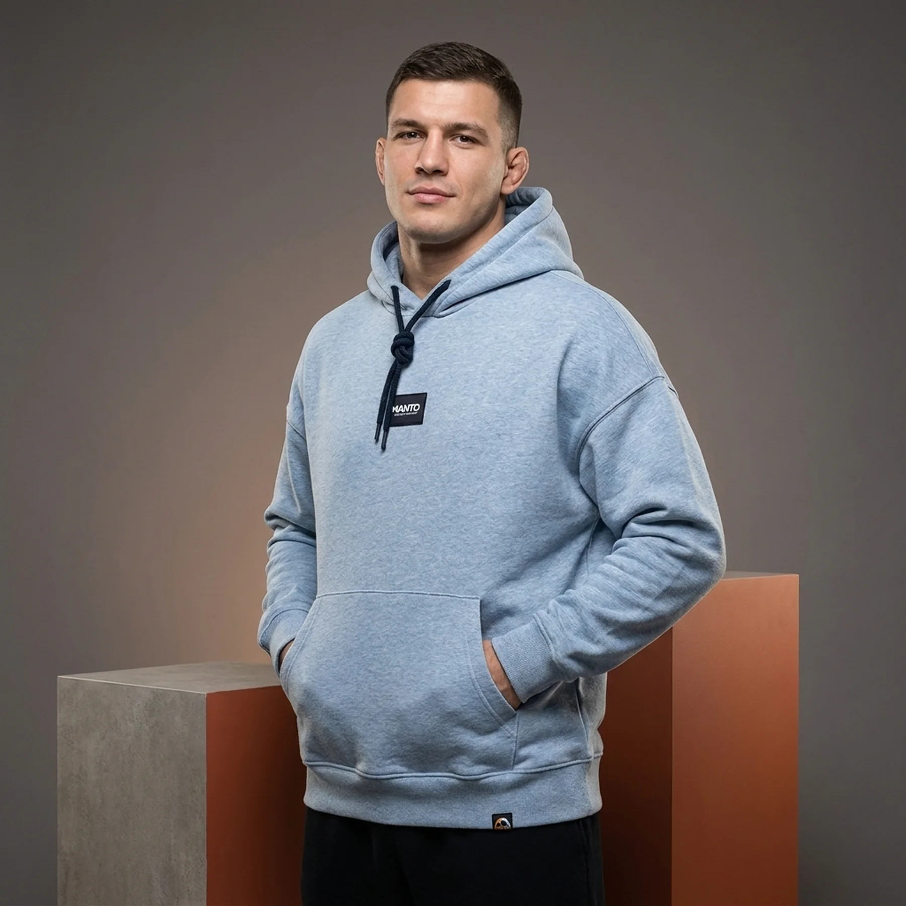 Кофта чоловіча Manto Hoodie Label Oversize (3093)