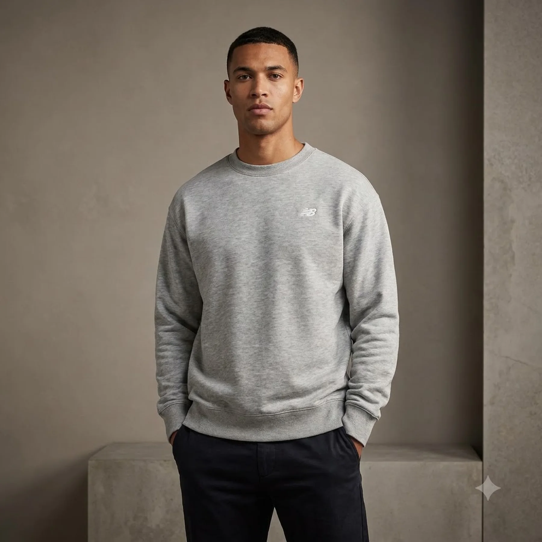 Кофта чоловіча New Balance Fleece Crew (MT41510-AG)