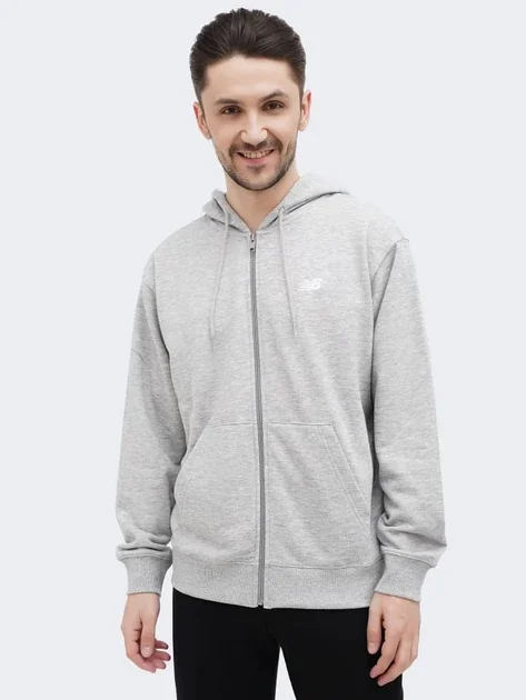 Кофта чоловіча New Balance Stacked Logo Grey (MJ41501AG)