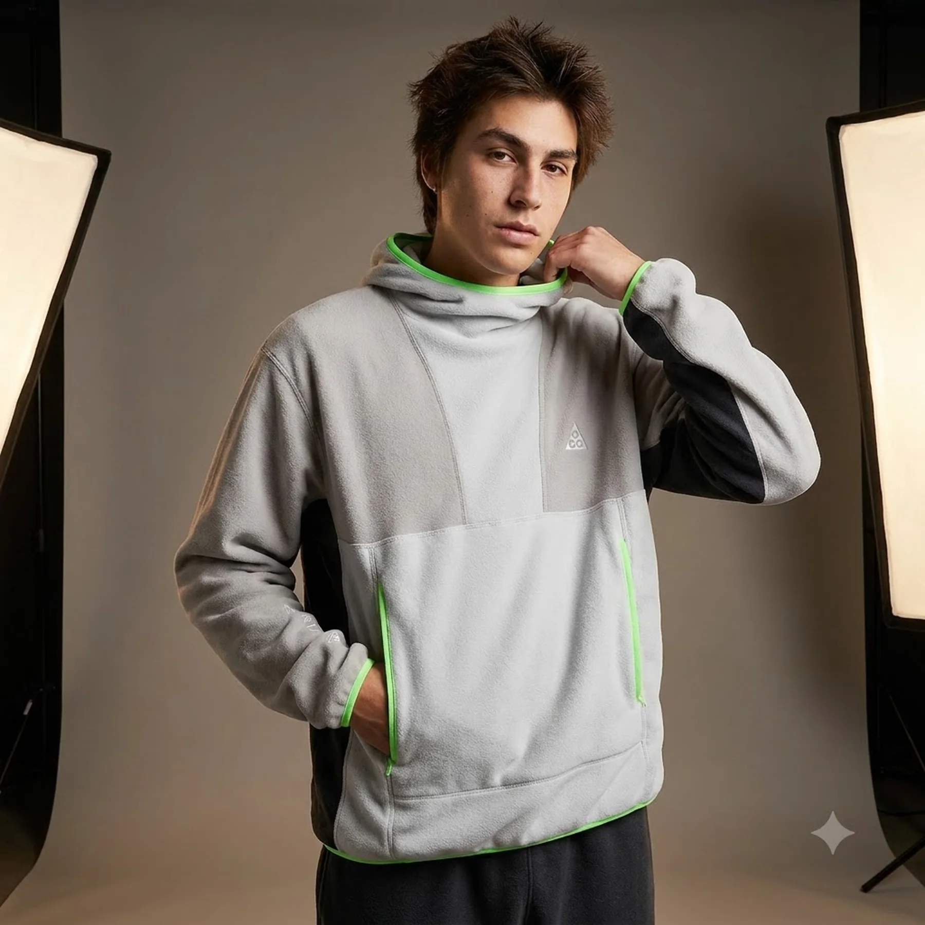 Кофта чоловіча Nike Acg Wolf Tree Pullover Hoodie Grey (FN0370-025)