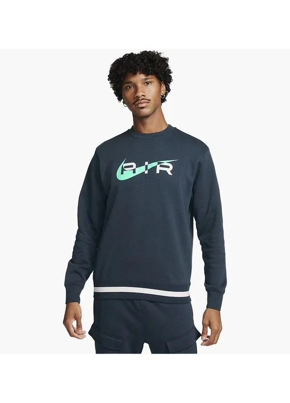 Кофта чоловіча Nike Air Fleece Crew-Neck Sweatshirt Blue (FN7692-410)