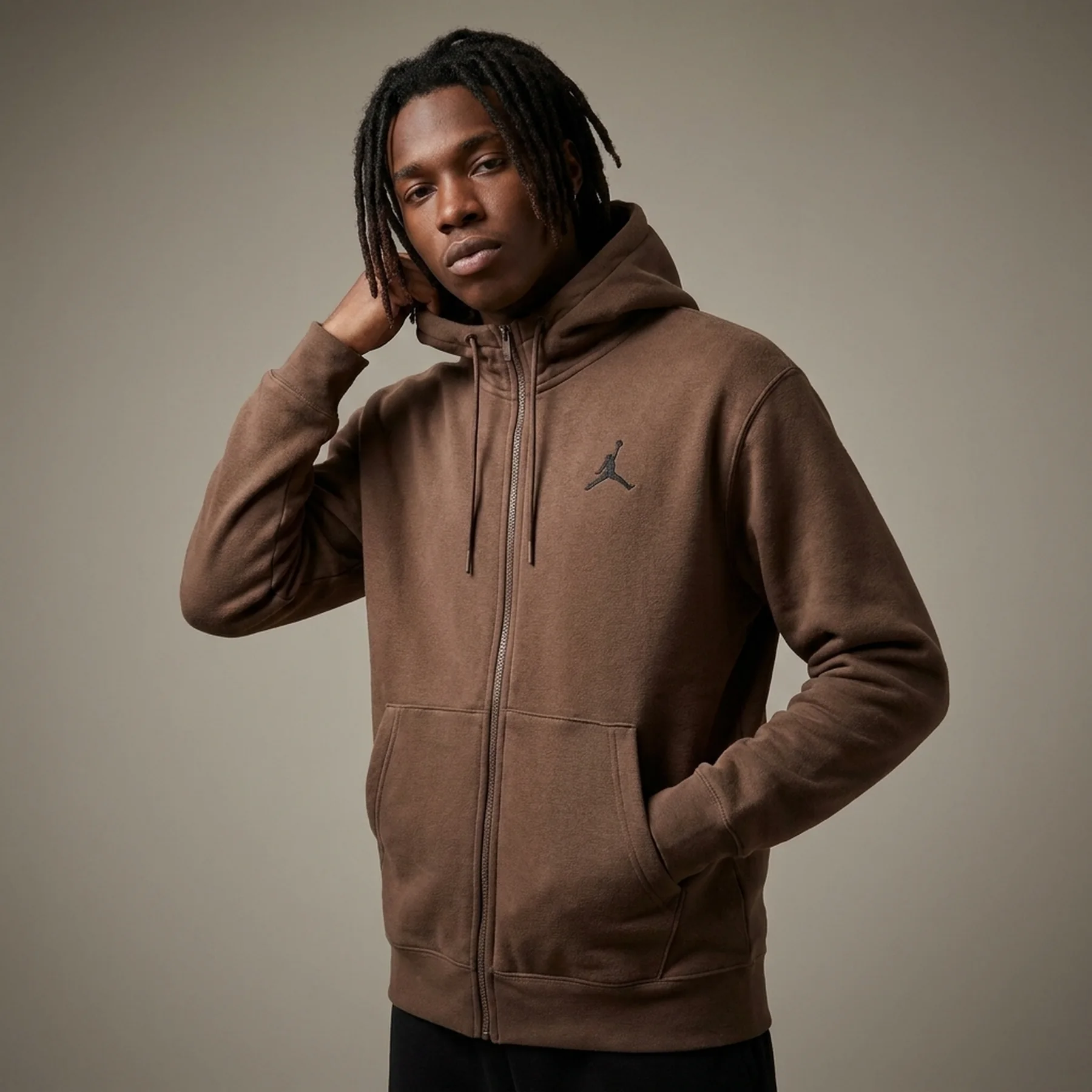 Кофта чоловіча Nike Air Jordan Jumpman Full Zip Fleece Hoodie (DC9606-256)