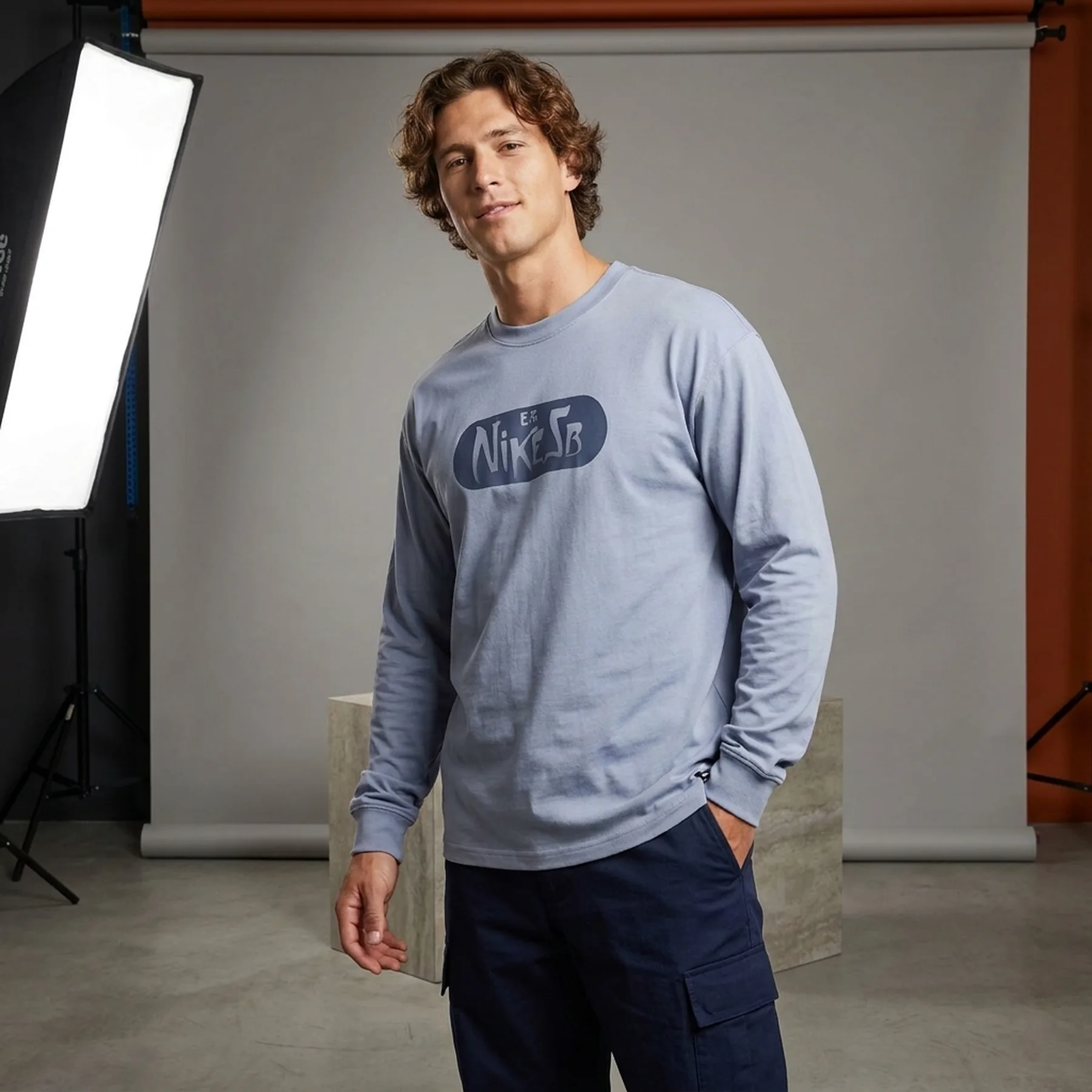 Кофта чоловіча Nike B Tee Ls M90 Brnd Rd (FQ3715-493)